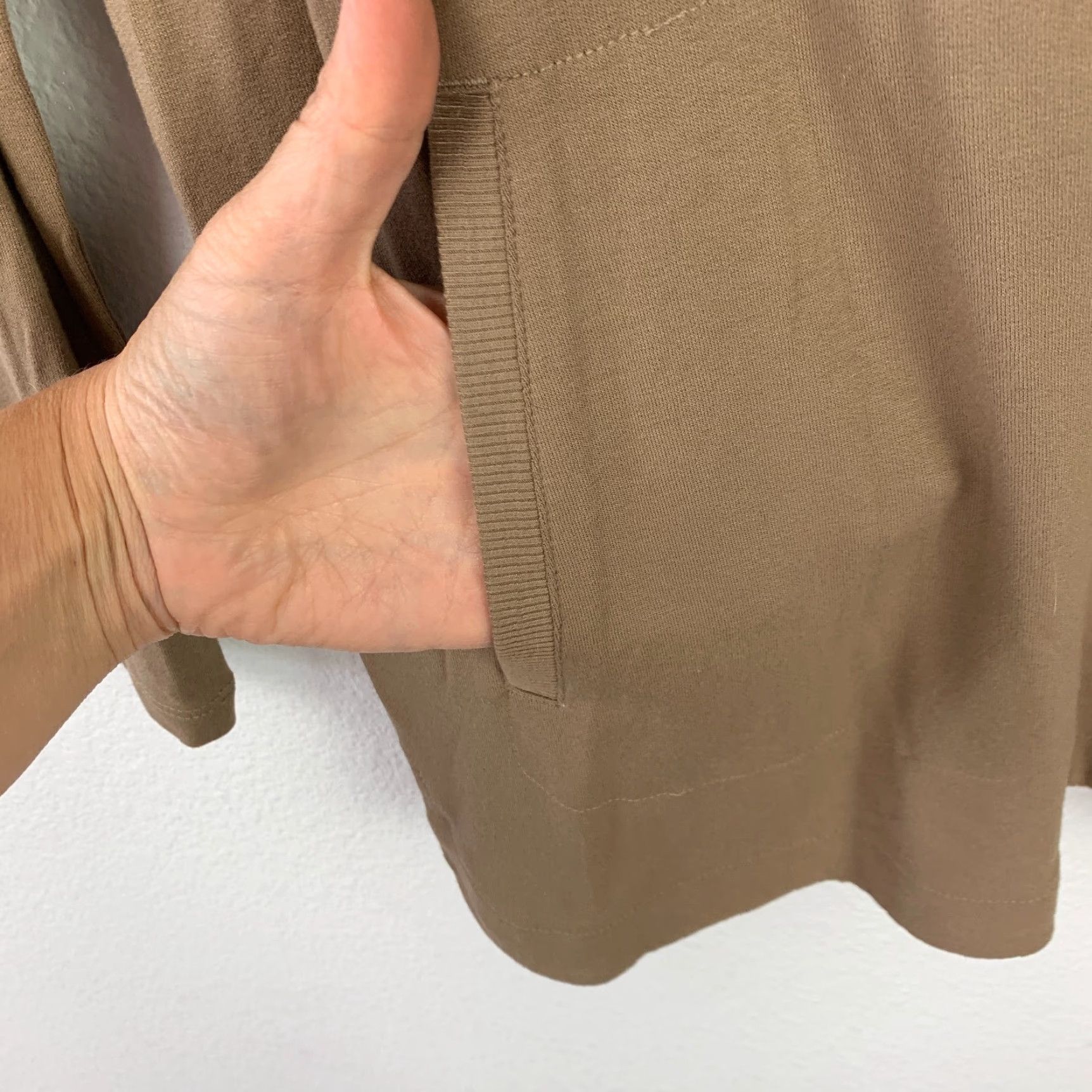 Vintage Susan Graver Weekend Brown Long Sleeve Shirt Tunic 2XS XXS Regular Cotton Blend Crew Neck Casual Travel Womens Vintage: No Size XXS / US 00 / IT 34 - 4 Thumbnail