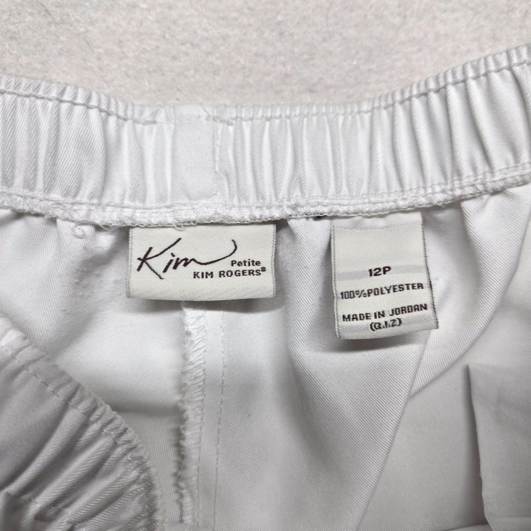 Vintage VINTAGE Kim Rogers Women's Capri Pants Size 12P Petite Cotton Spandex Tapered Crop White Size 34" / US 12 / IT 48 - 2 Thumbnail