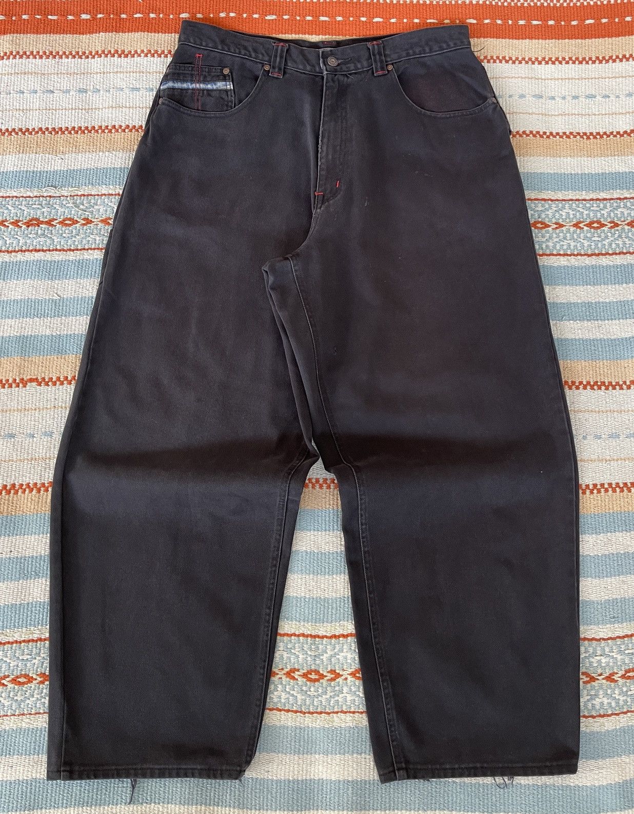 Marc Buchanan Vintage 90s🔥PELLE PELLE🔥Carpenter Baggy Faded Jeans Size US 35 - 2 Thumbnail