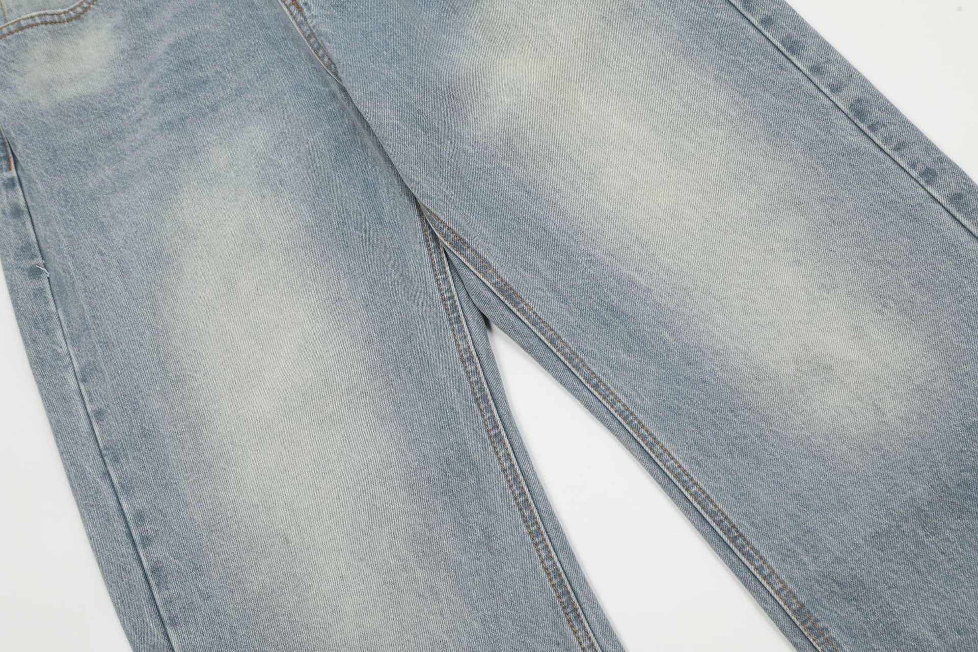 Japanese Brand American retro distressed light blue jeans Size US 32 / EU 48 - 6 Thumbnail