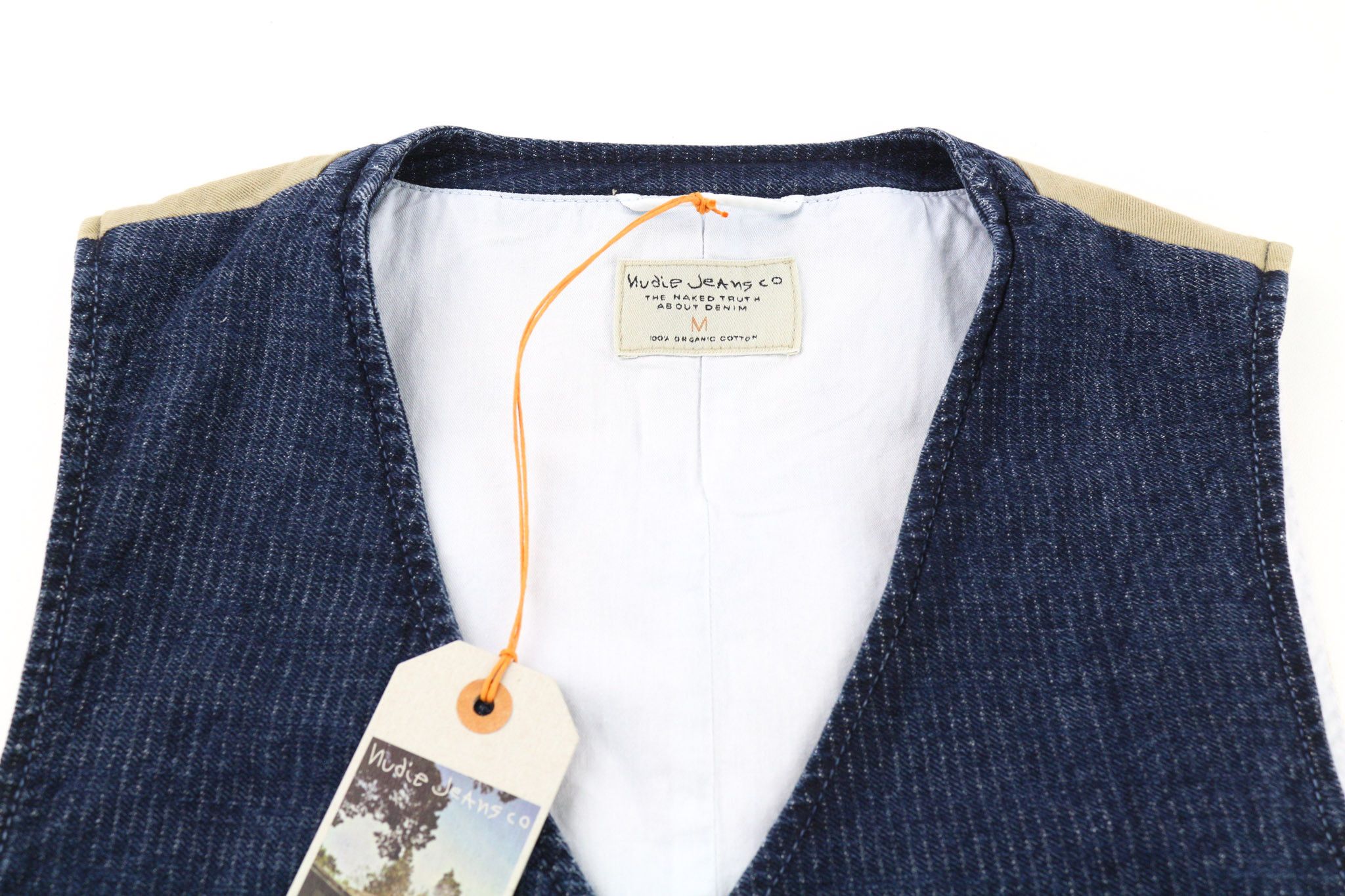 Nudie Jeans GUSTAV M Worker Stripe Blue Vest 80723 Size US M / EU 48-50 / 2 - 4 Thumbnail