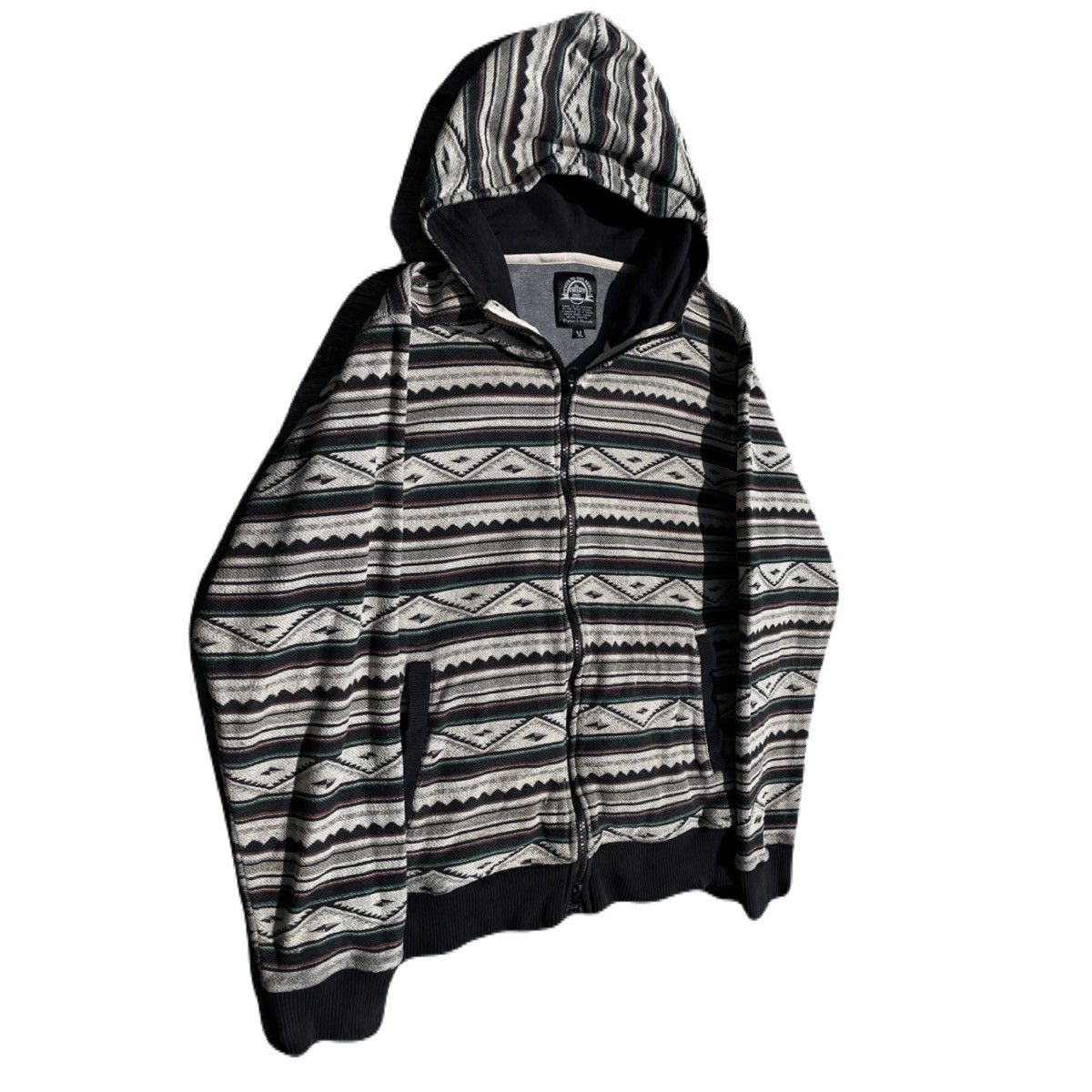 If Six Was Nine 2000s Japanese archive Tribal Pattern Zip-Up Hoodie Y2K Size US S / EU 44-46 / 1 - 3 Thumbnail