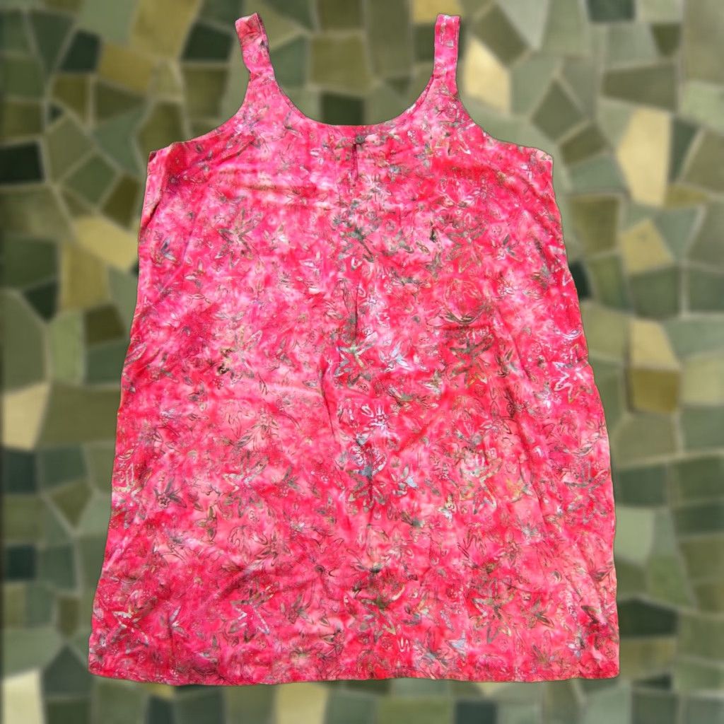 Vintage VINTAGE Joan Harrison 100% Rayon Pink Blue Floral Casual Tank Sun Dress Woman XL Size XL / US 12-14 / IT 48-50 - 1 Thumbnail
