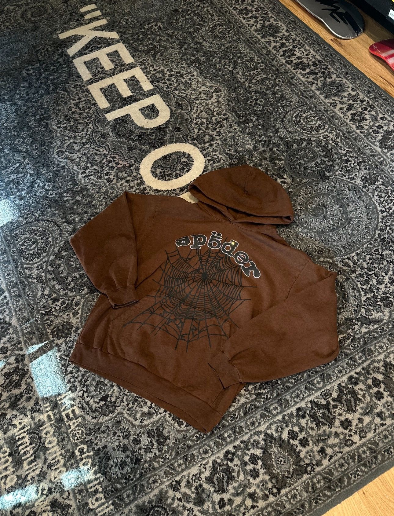 Sp5der Sp5der Hoodie Brown Rhinestone Size US L / EU 52-54 / 3 - 2 Thumbnail