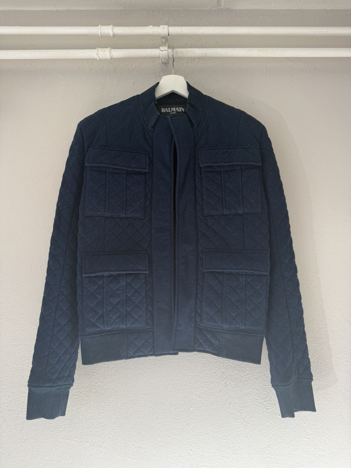 Balmain Quilted Padded-Shoulder Bomber Jacket Size US M / EU 48-50 / 2 - 1 Thumbnail