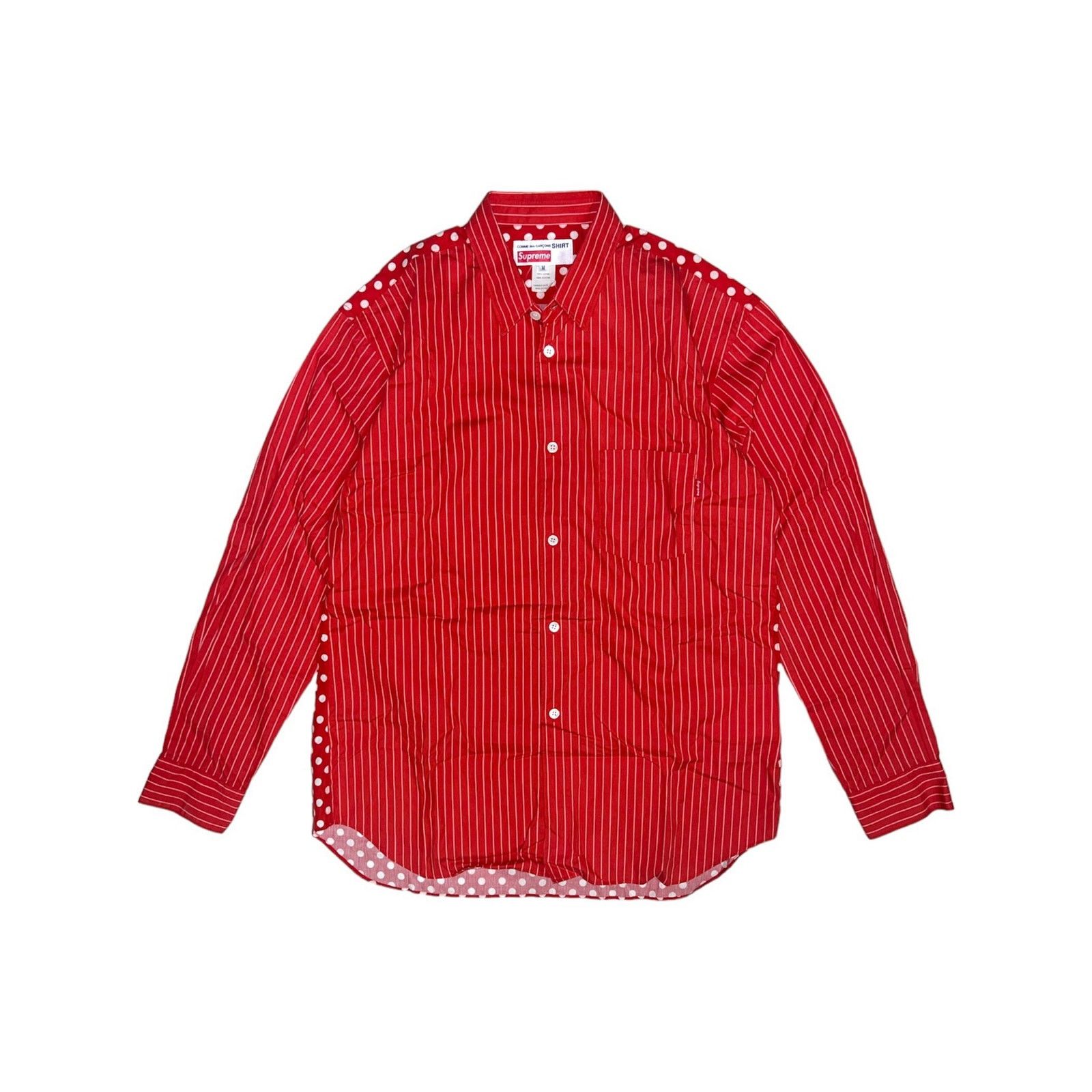 Comme des Garcons × Supreme Supreme x Comme Des Garçons Stripe Polka Dot  Button Up Shirt | Grailed