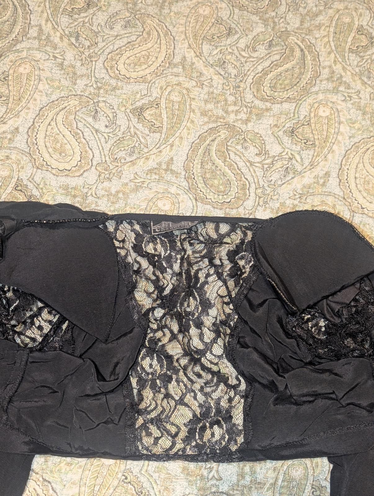 Designer Vtg 80s Victorian Black Lace Sleeve Cropped Bolero Jacket XS Size XS / US 0-2 / IT 36-38 - 9 Thumbnail