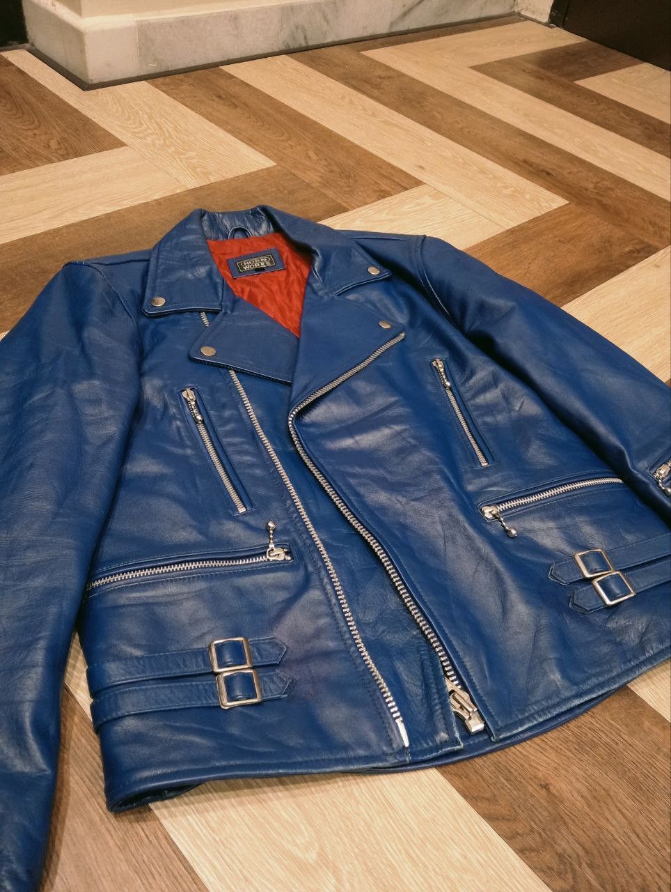 Japanese Brand JAPANESE HORN WORKS RIDER LEATHER JACKET Size US L / EU 52-54 / 3 - 8 Thumbnail