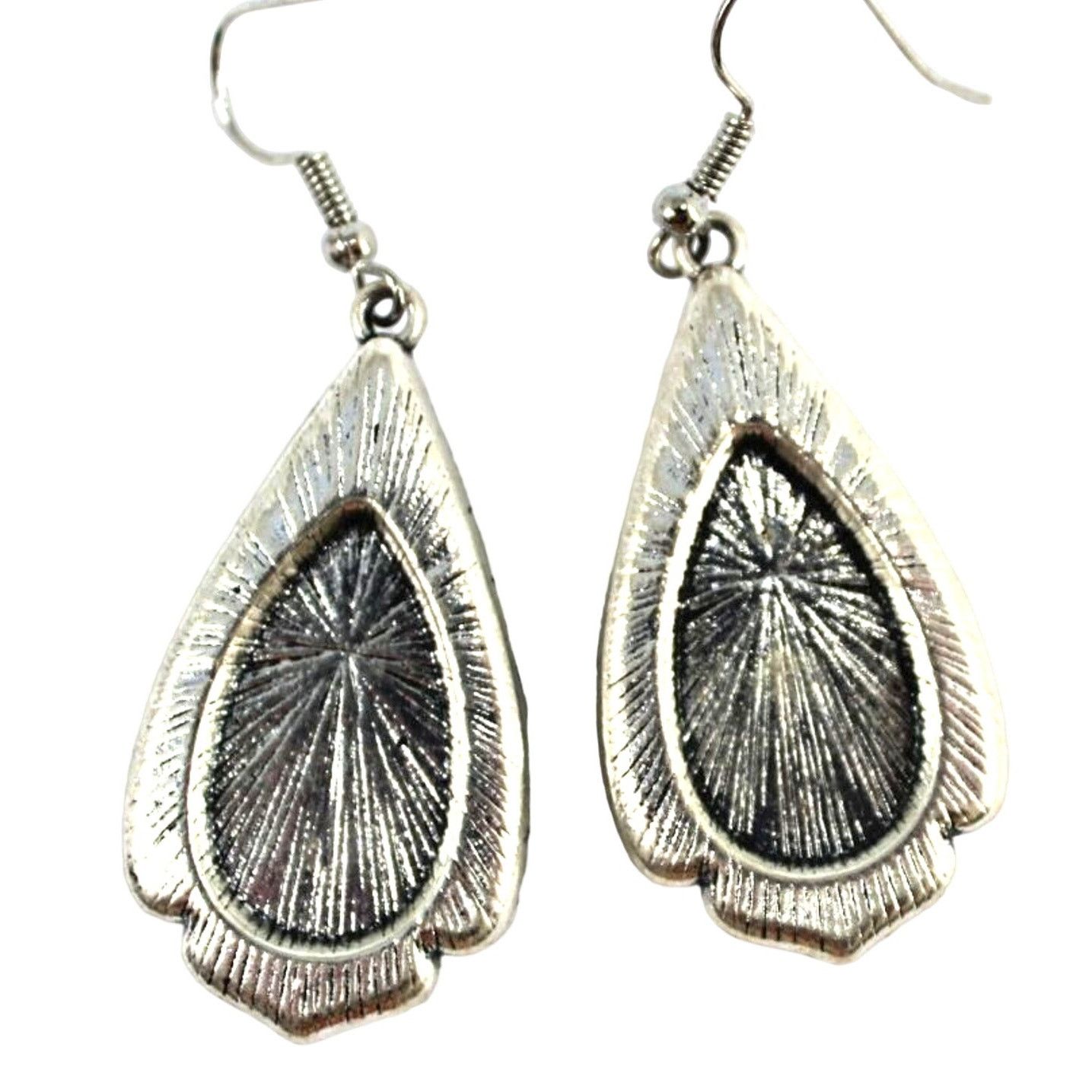Other Blue Teardrop and Sparkling White Rhinestone Earrings • Hook Size ONE SIZE - 3 Thumbnail