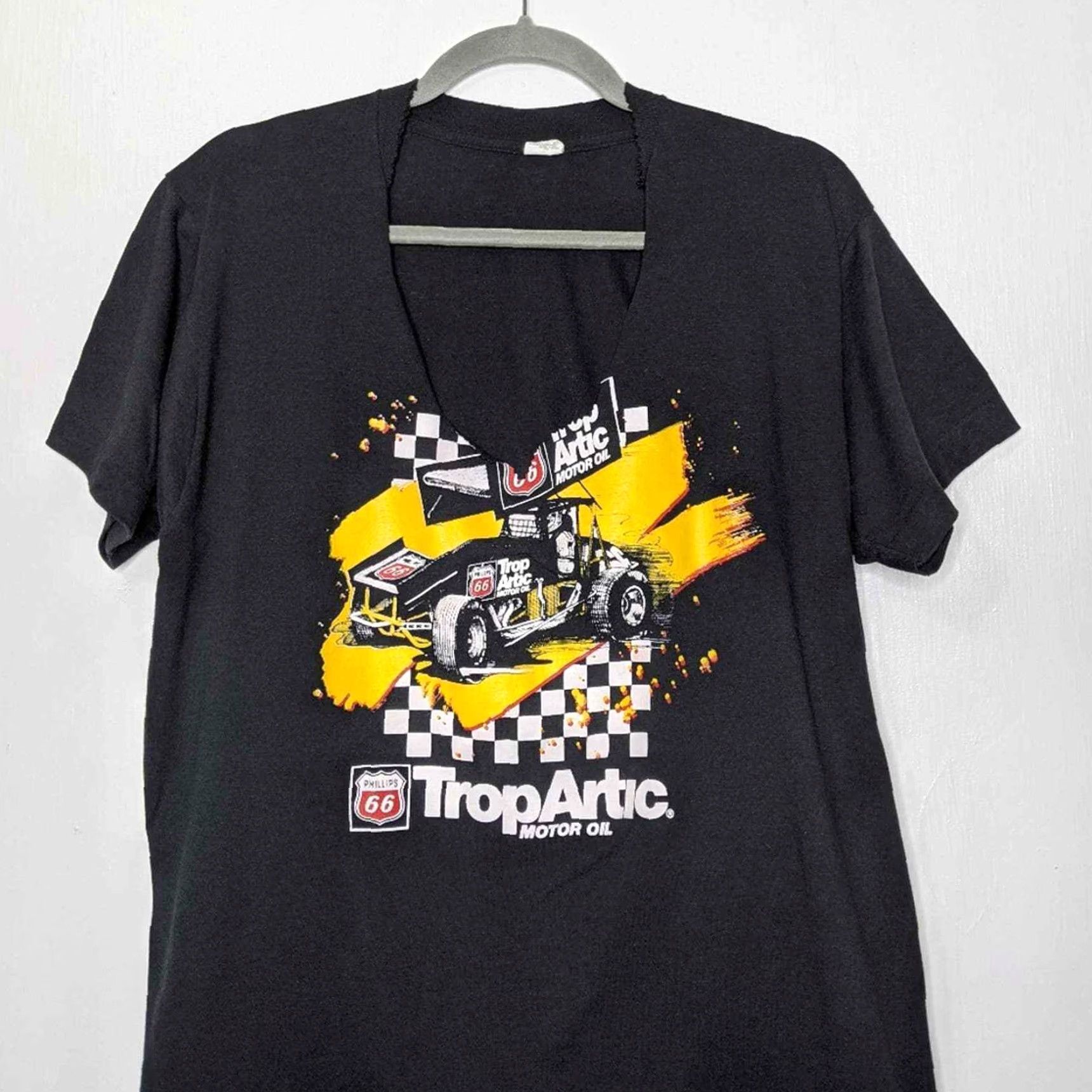 Route 66 VINTAGE Race Car Trop Artic Route 66 VTG Single Stitch Shirt Checkered XL Black Unisex Adults Mens Womens Size XL / US 12-14 / IT 48-50 - 5 Thumbnail