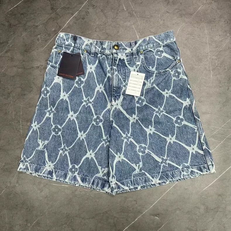 Louis Vuitton Louis Vuitton Denim Fishnet Zip Shorts Size US 31 - 1 Thumbnail