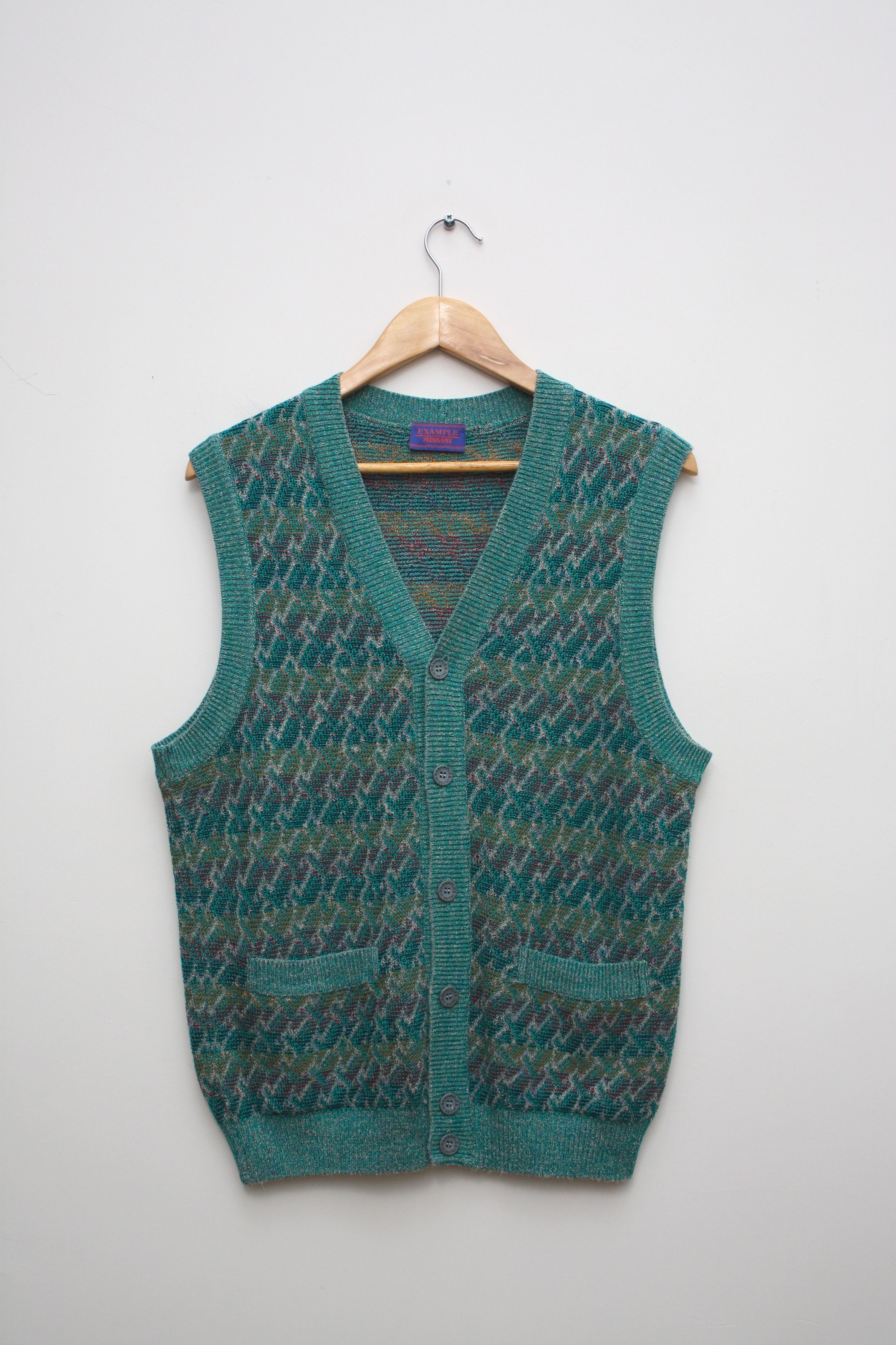 Missoni Missoni Example Knitted Vest Cotton Blend Size US M / EU 48-50 / 2 - 1 Thumbnail