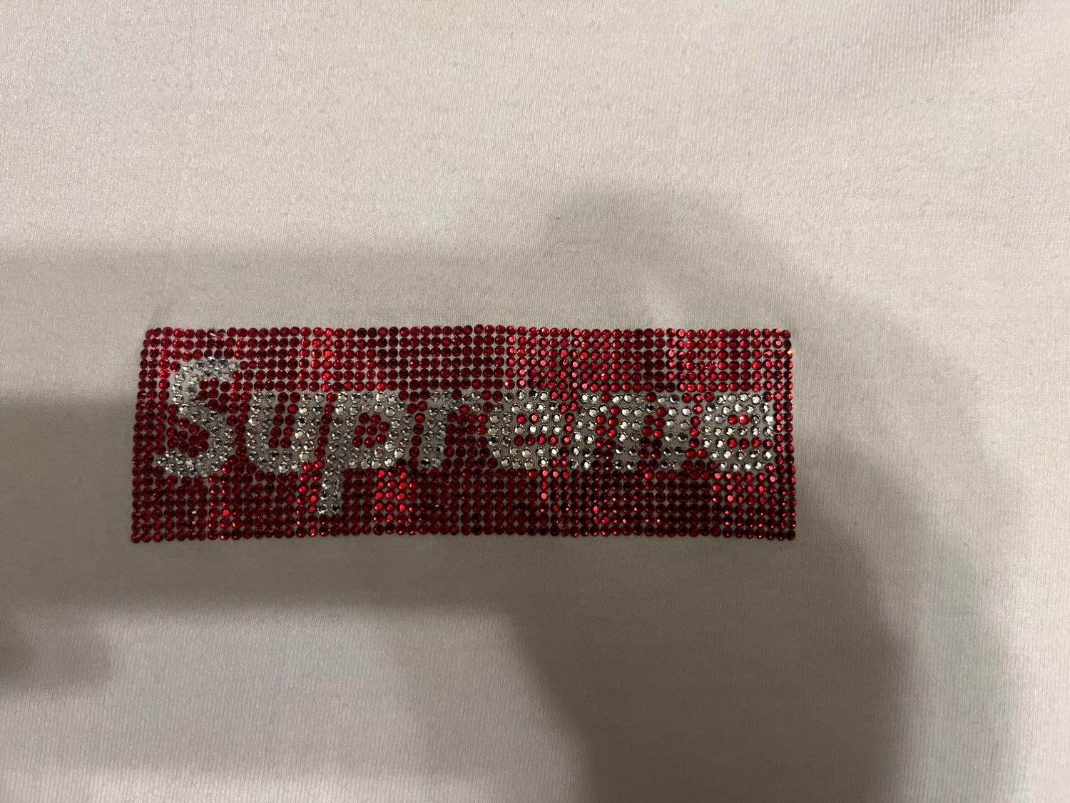 Supreme AUTHENTIC SUPREME SWAROVSKI BOX LOGO TEE SHIRT Size US L / EU 52-54 / 3 - 3 Thumbnail