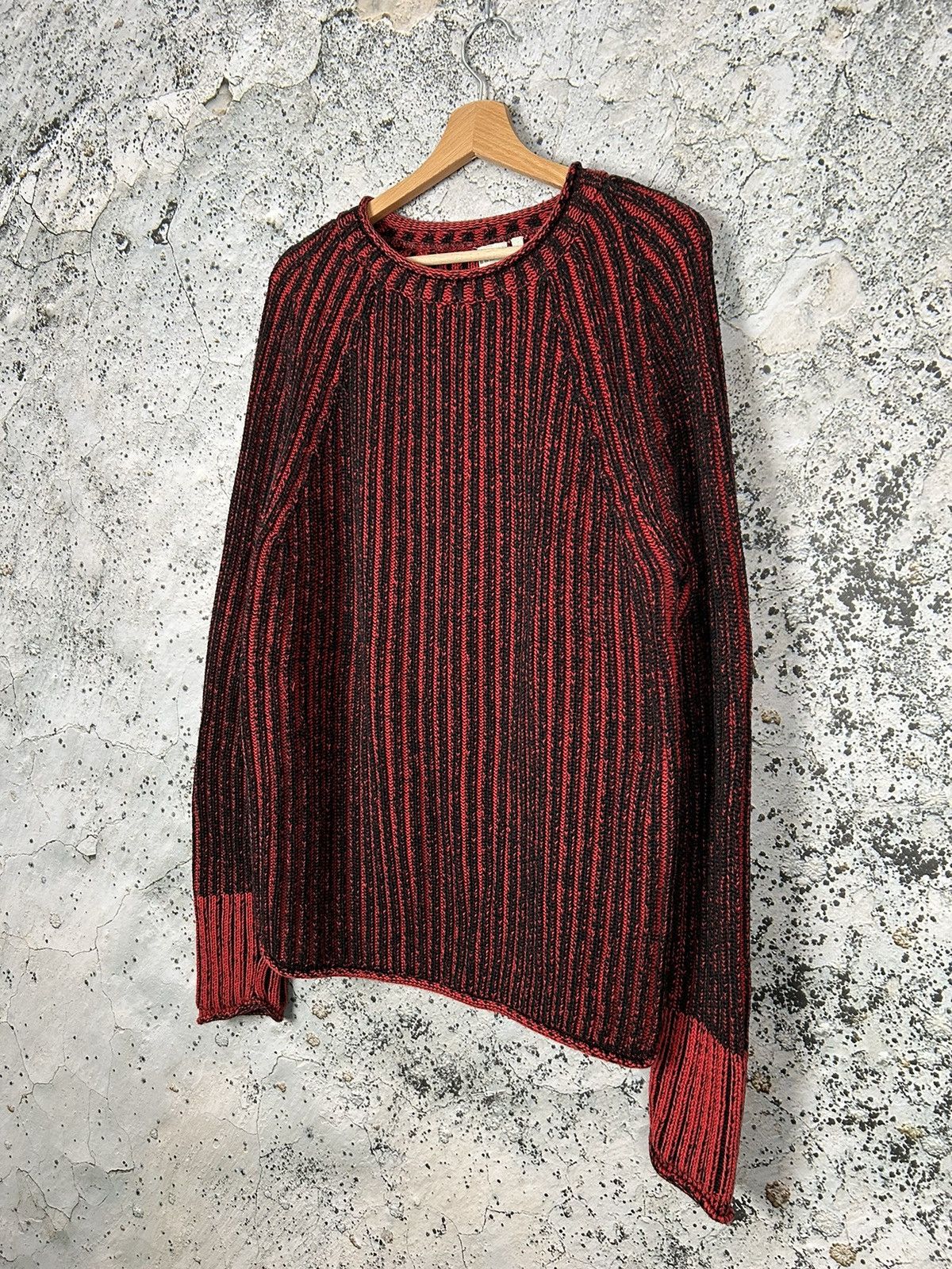Vintage Vintage Y2K Stripped Sweater Knitwear Grunge 00s Alternative Size US L / EU 52-54 / 3 - 2 Thumbnail