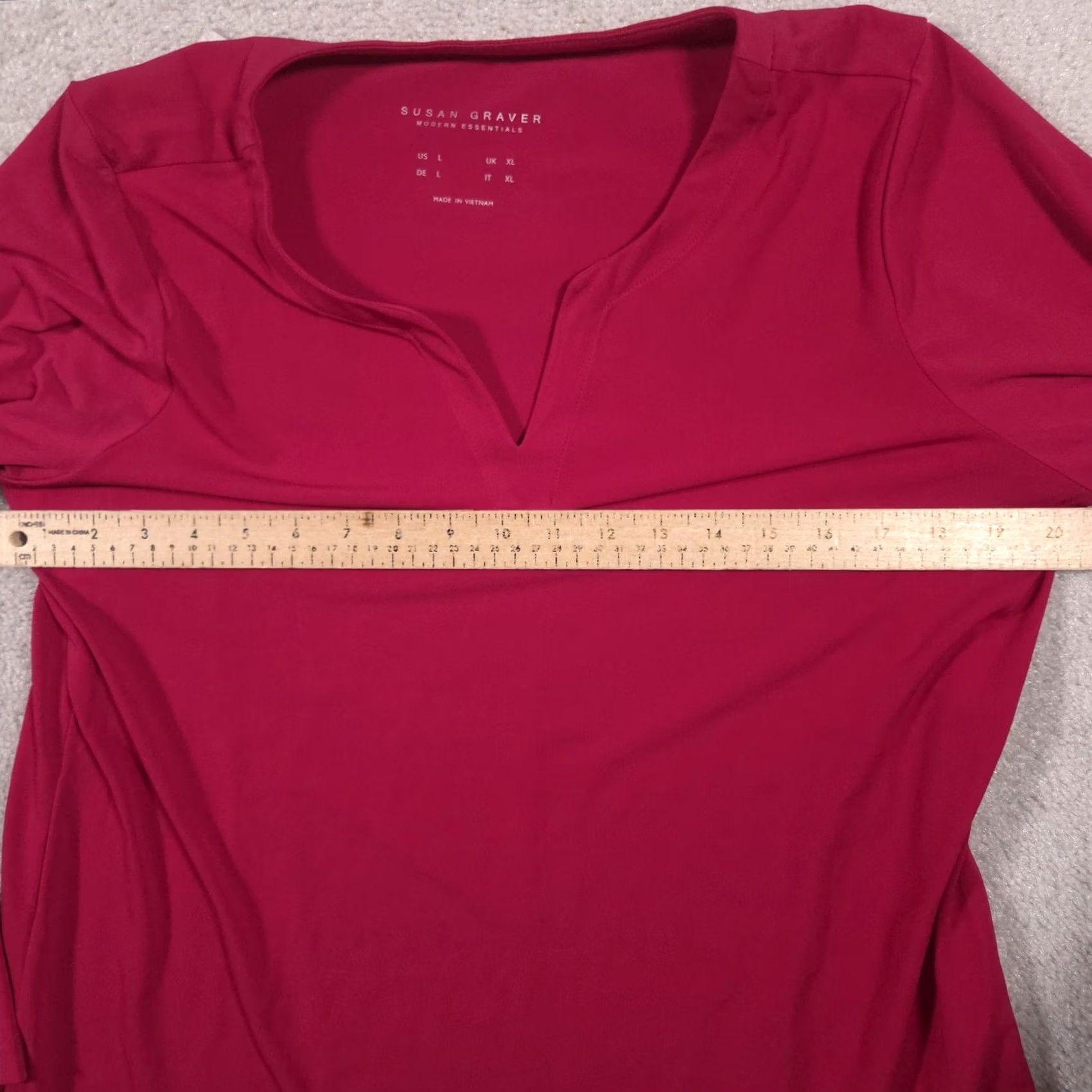 Vintage Susan Graver Shirt Womens L Pink V-Neck Long Sleeve Tunic Top Stretch Regular Tunic Casual Mens Womens Boys Girls? Size L / US 10 / IT 46 - 7 Thumbnail