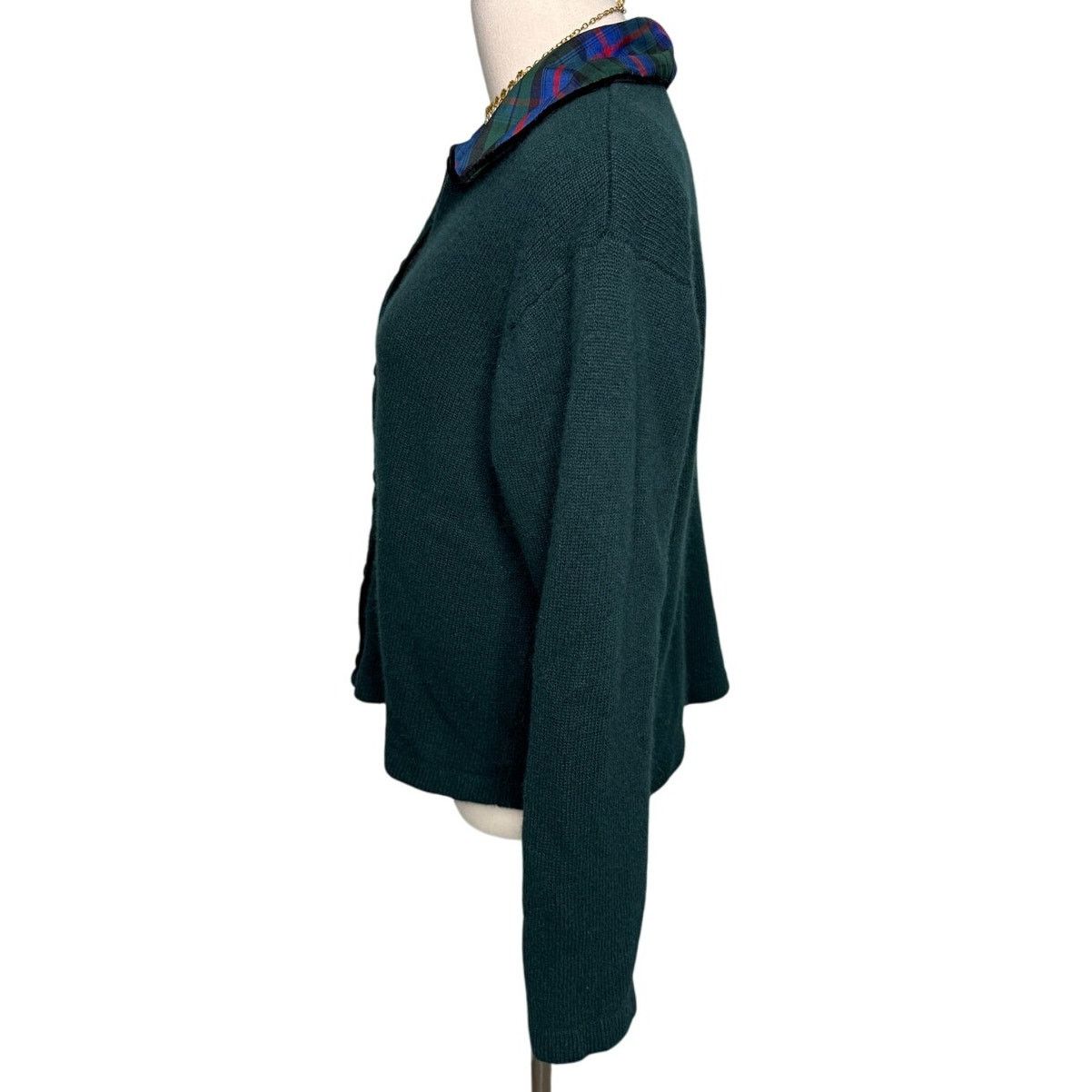 Vintage Vintage wool angora plaid round collar cardigan size M Size M / US 6-8 / IT 42-44 - 5 Thumbnail