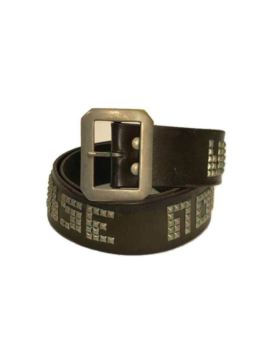 image of Undercover Archive "we Make Noise Not Clothes" Studded Leather Belt in Black, Men's