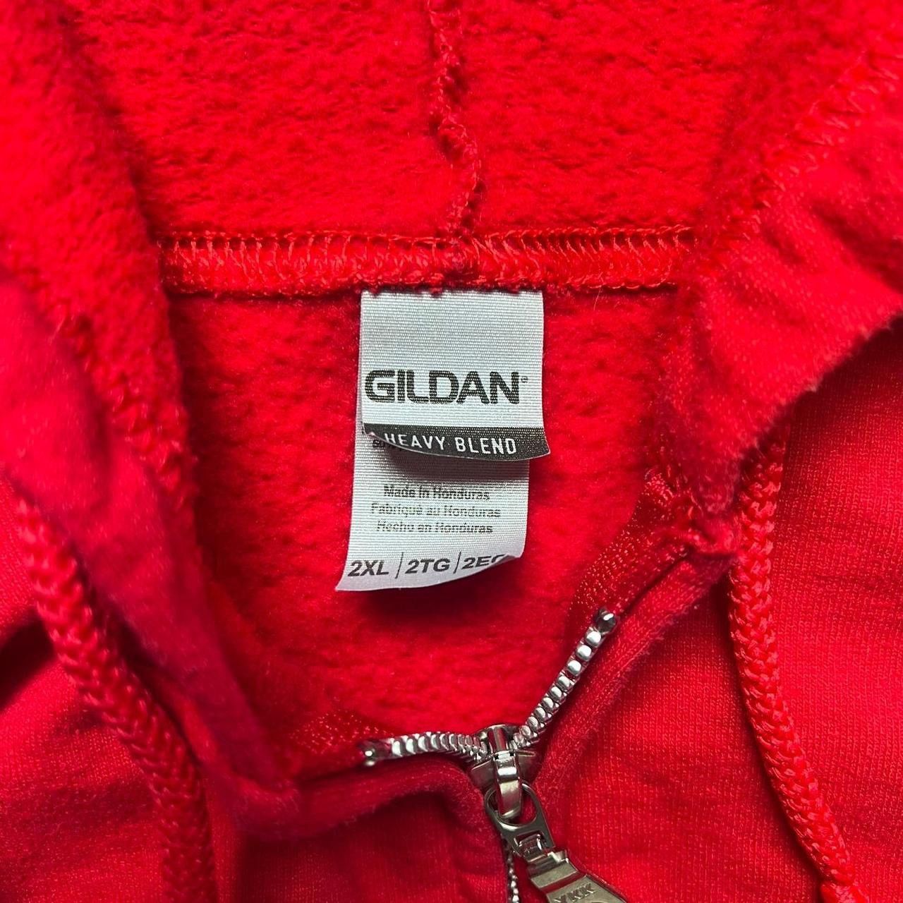 Other oversized red baggy gildan zip up hoodie, size XXL Size US XXL / EU 58 / 5 - 2 Thumbnail