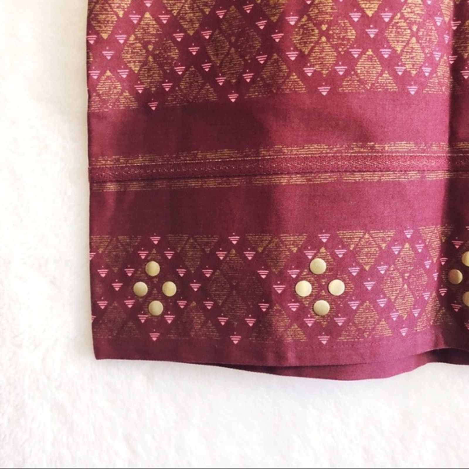 Hollister Hollister Red Embellished Skirt Size 29" - 5 Thumbnail