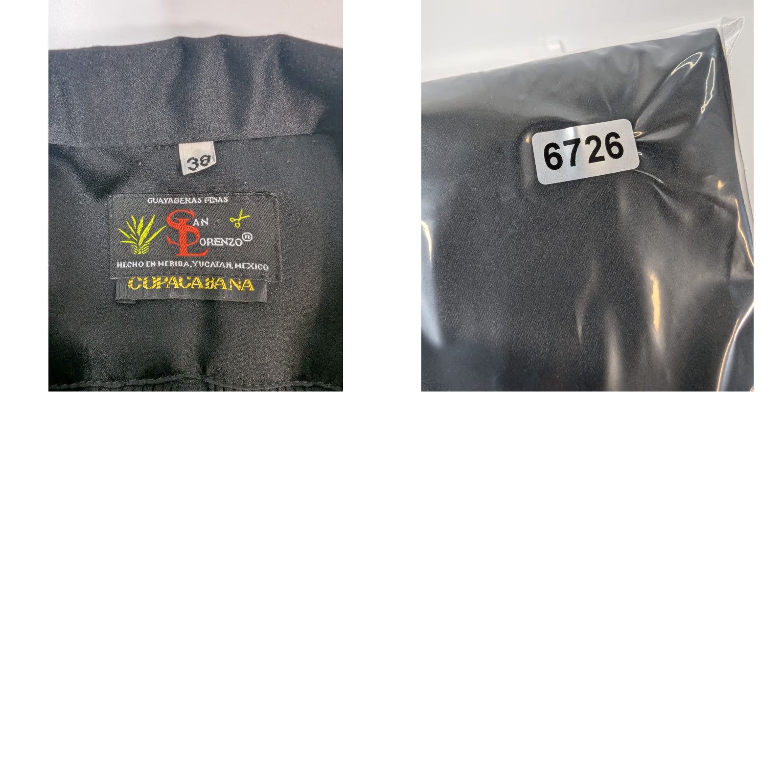 Vintage VINTAGE Guayabera San Lorenzo Copacabana Men's Black Cigar Pocket Shirt Size 38 Size US M / EU 48-50 / 2 - 8 Thumbnail