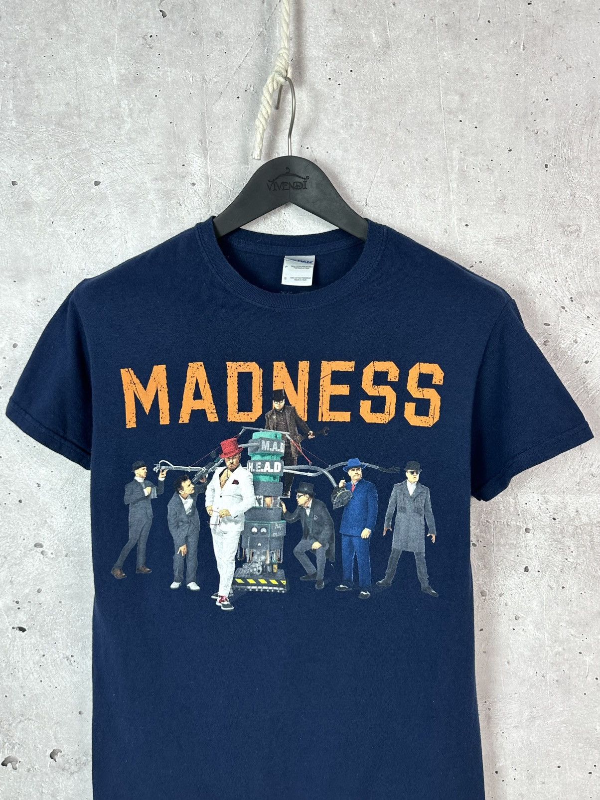 Band Tees Vintage Madness Mad Head Blue Cotton T-shirt Size US S / EU 44-46 / 1 - 2 Thumbnail