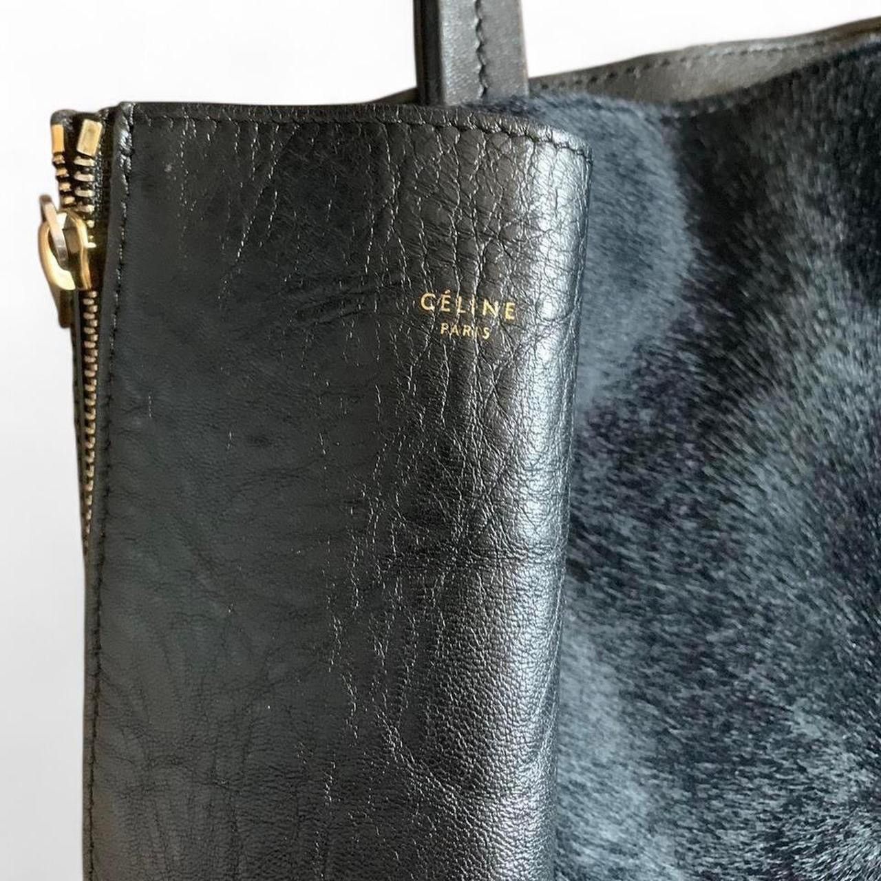 Celine Vintage Black Leather Celine Black Pony hair Cabas tote Size ONE SIZE - 5 Thumbnail