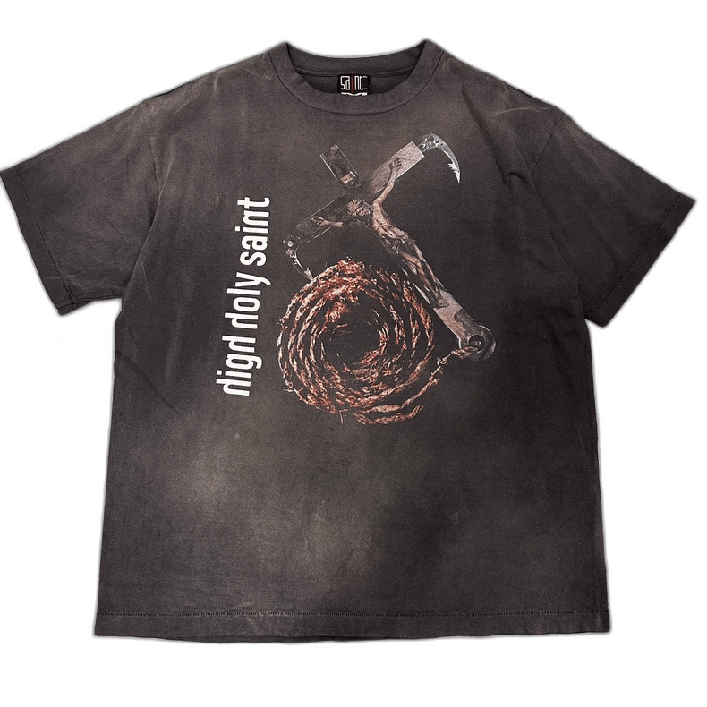 Saint Michael Saint Michael Black Short Sleeve T-Shirt Size US XL / EU 56 / 4 - 1 Thumbnail
