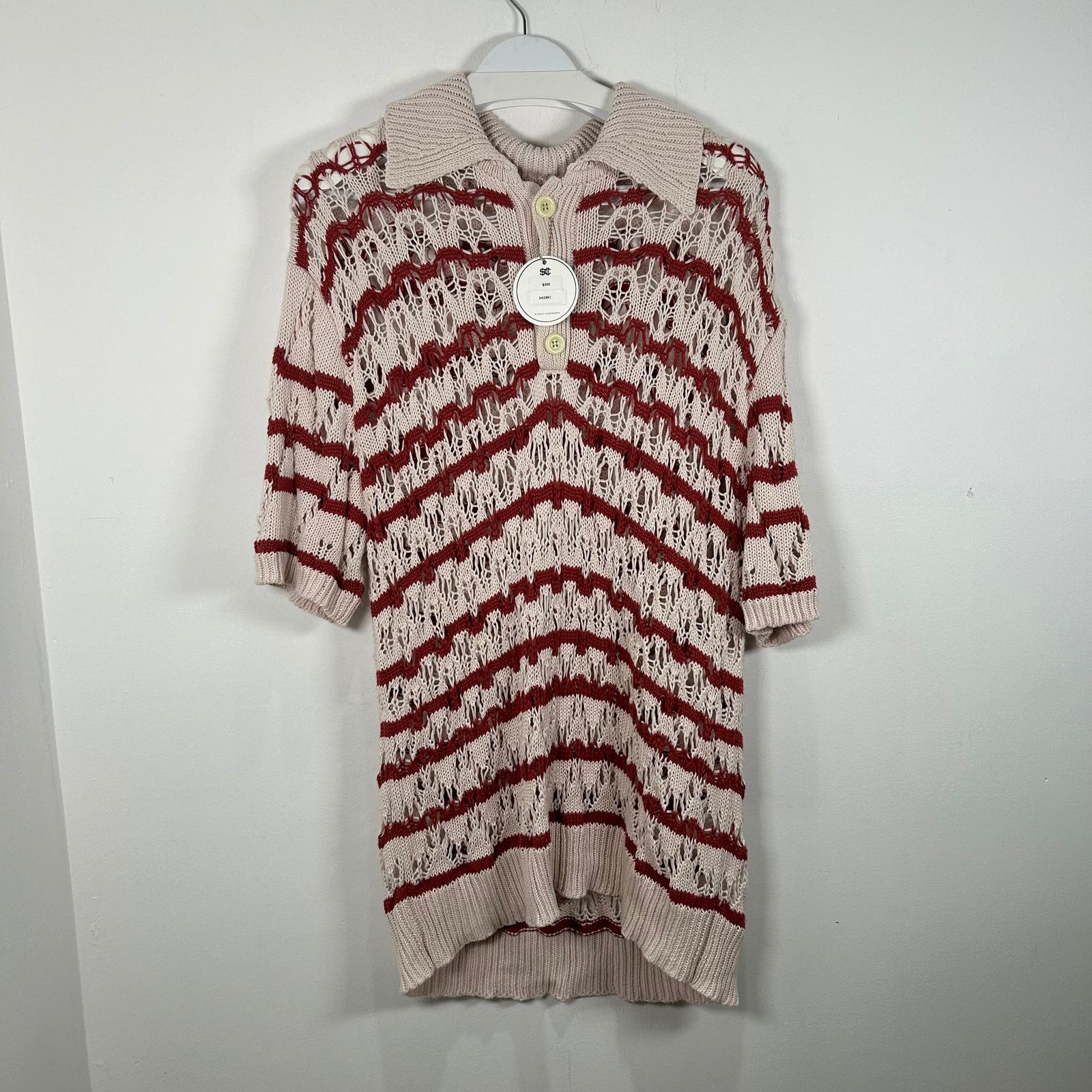 Our Legacy Our Legacy Striped Knit Polo Shirt Size L Size US L / EU 52-54 / 3 - 1 Thumbnail