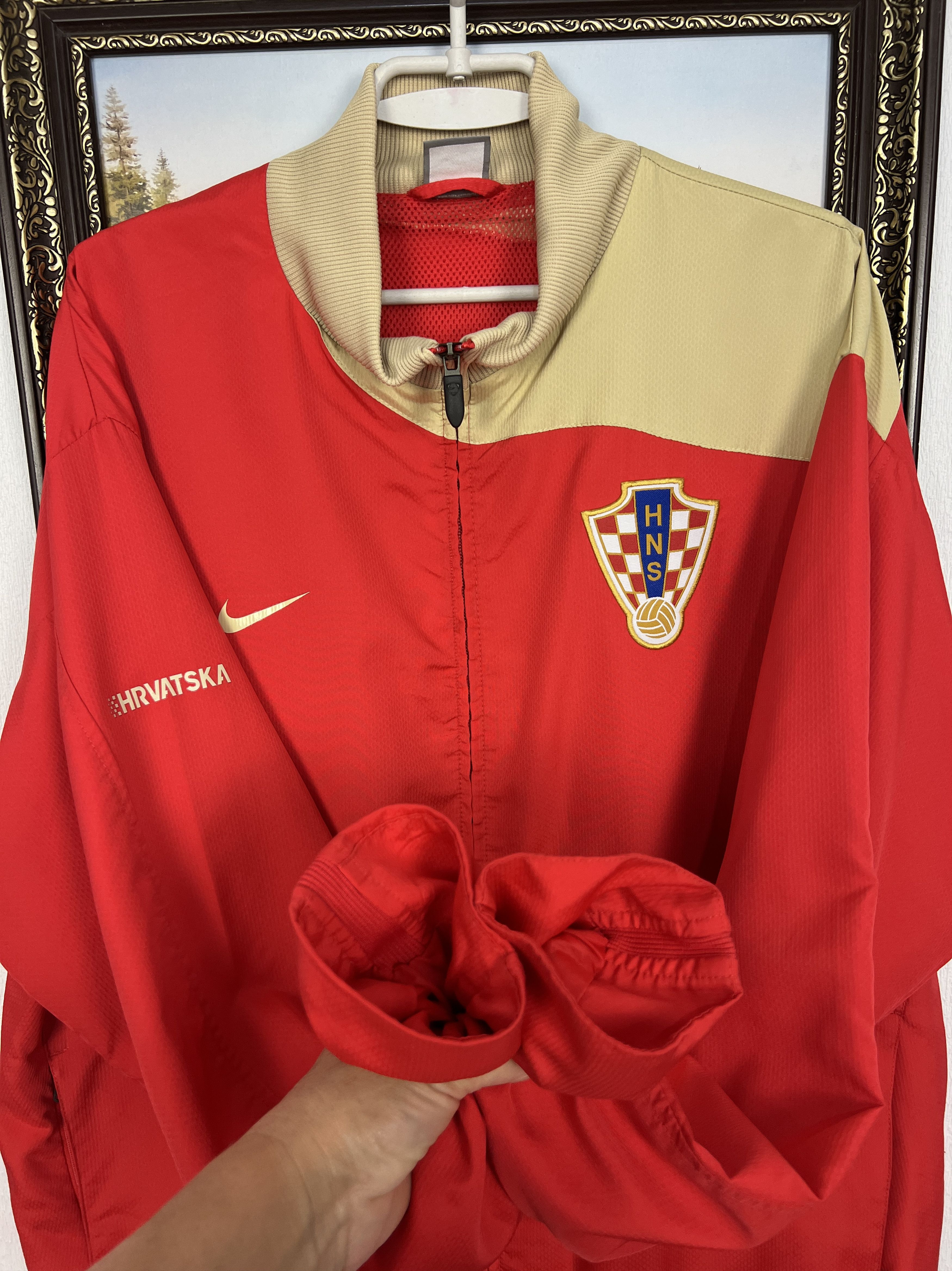 Nike Vintage Nike Croatia Football Jacket Soccer Track Top Size US XXL / EU 58 / 5 - 6 Thumbnail