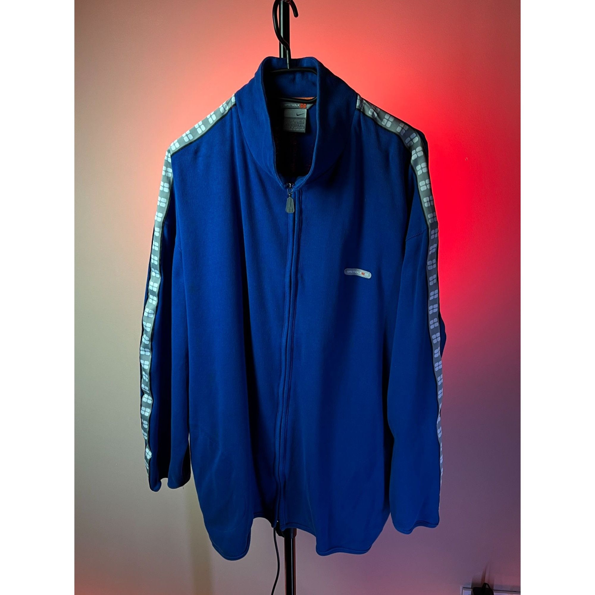 Nike × Vintage Nike 90s Vintage Blue Zip Track Jacket Size US XXL / EU 58 / 5 - 1 Thumbnail