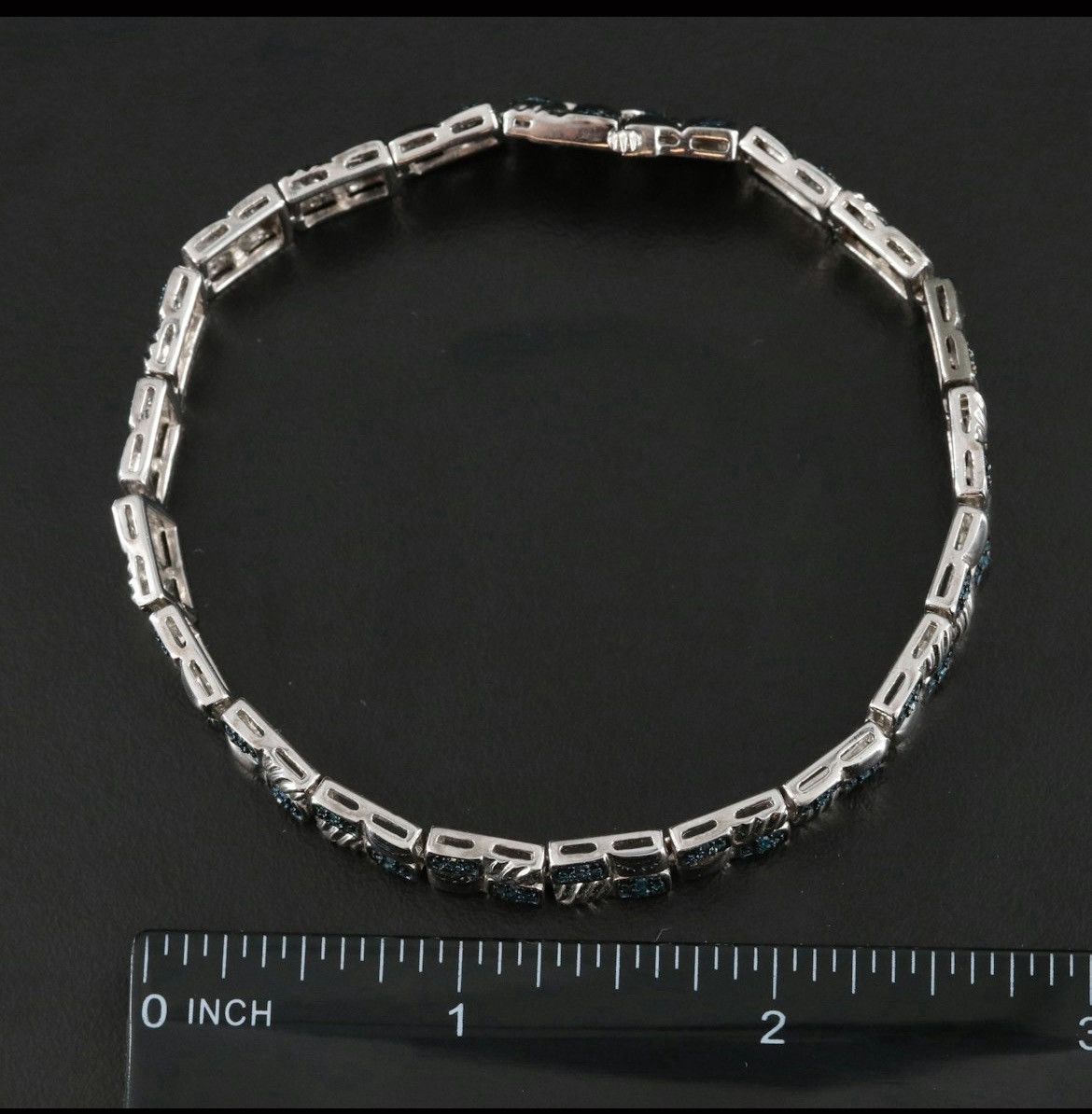 Other Sterling Diamond Bracelet Featuring Lab Grown Fancy Blue Size ONE SIZE - 2 Thumbnail