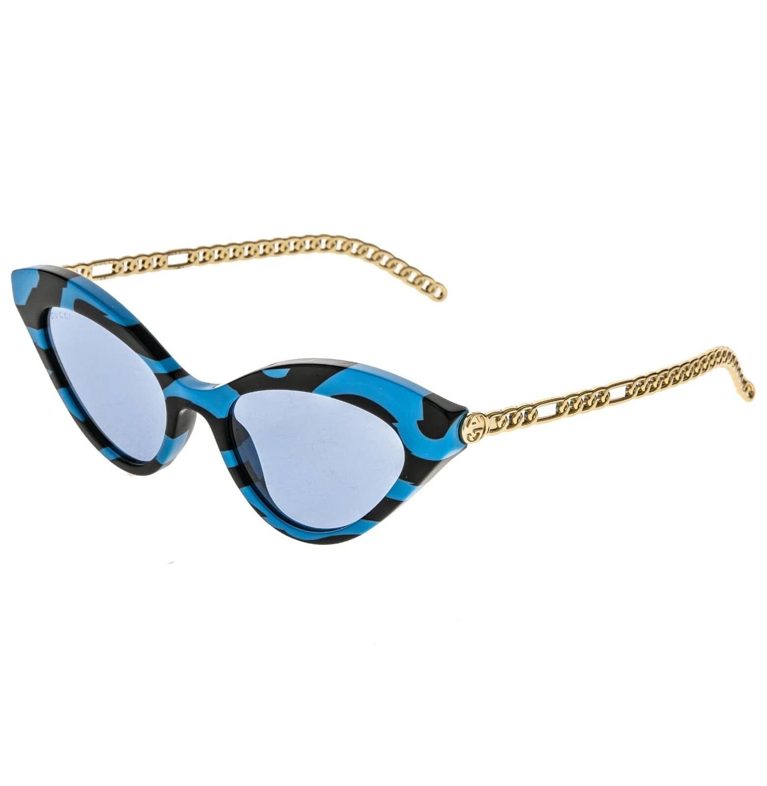 Gucci GUCCI GG0978S CHAIN 0978 Gold Black Blue Heart Charm 005 Size ONE SIZE - 10 Thumbnail