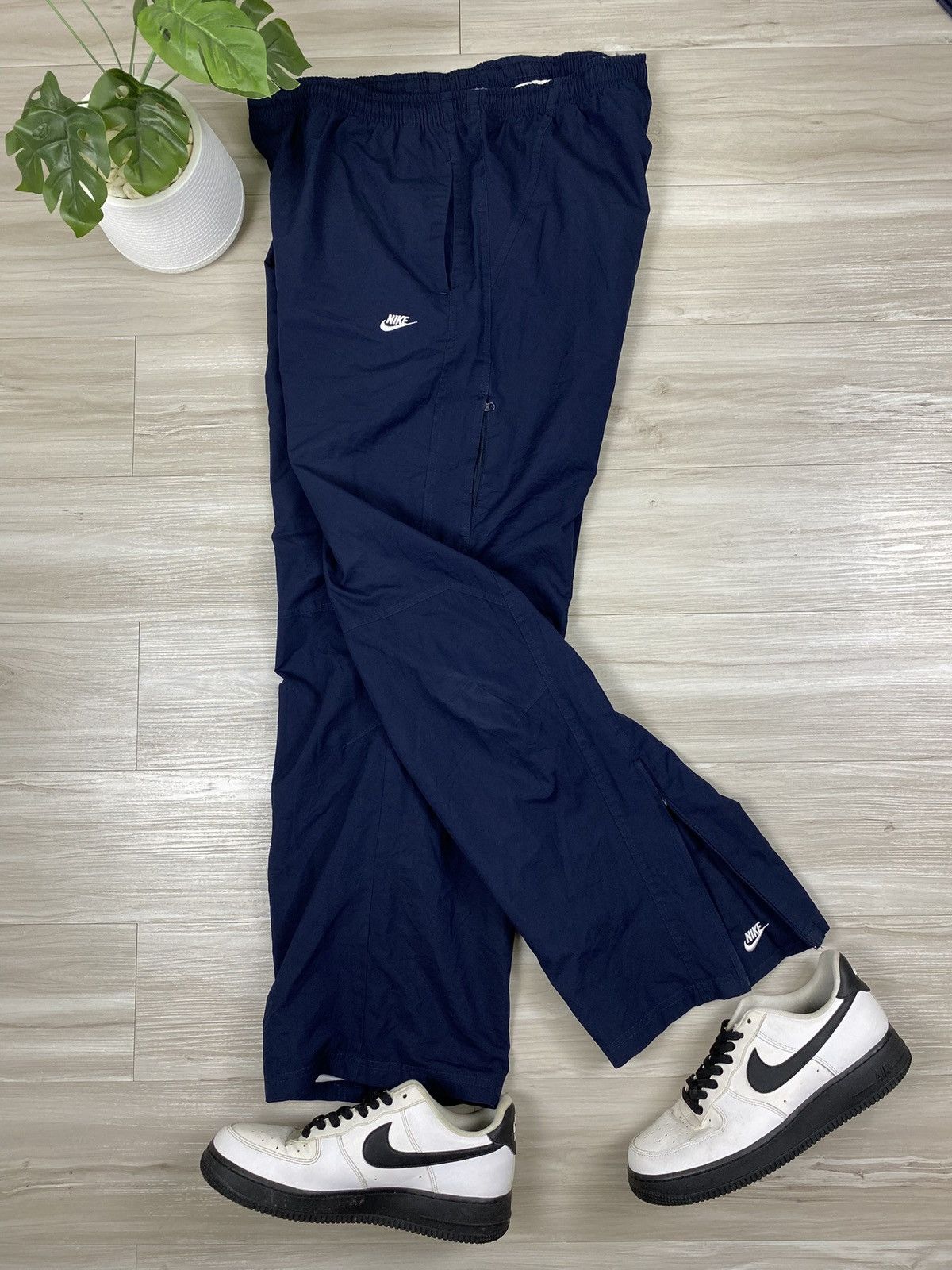 Nike Nike Y2K Double swoosh Vintage Nylon Track Pants Drill Track Size US 34 / EU 50 - 1 Thumbnail