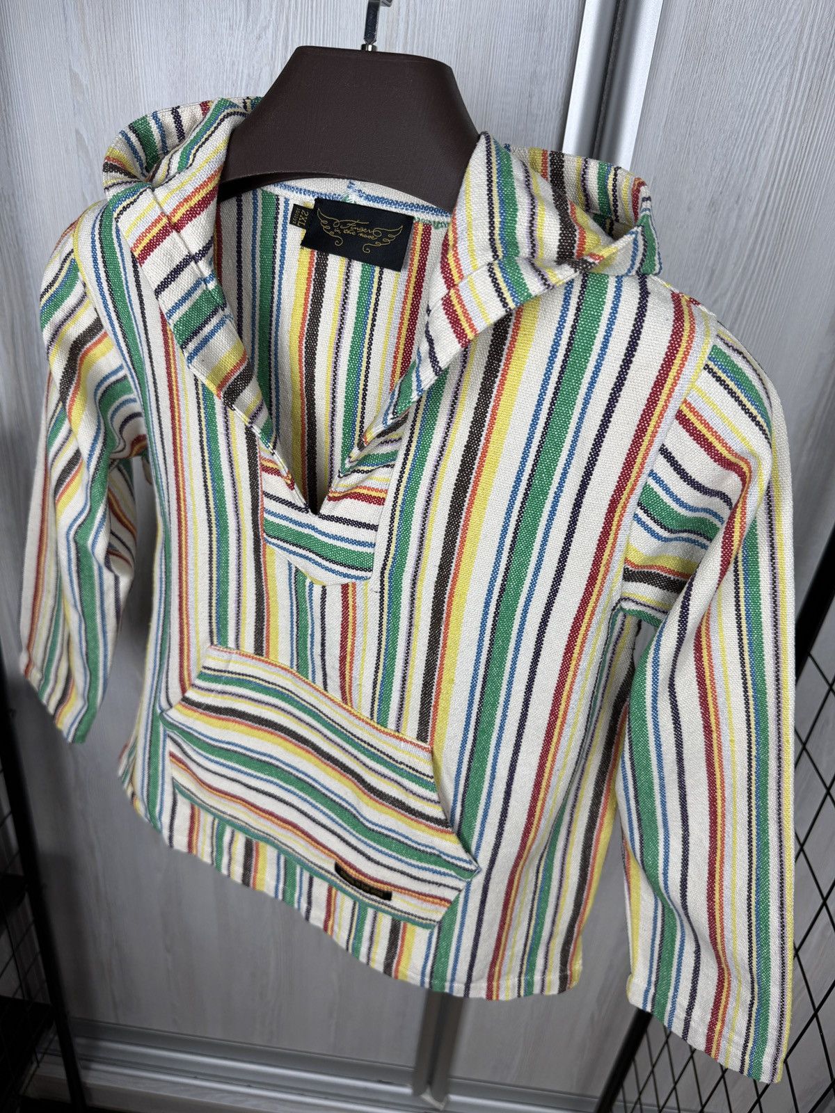 Japanese Brand Finger in the Nose rainbow Ashbury Woven hooded jckt unisex Size XXS / US 00 / IT 34 - 4 Thumbnail