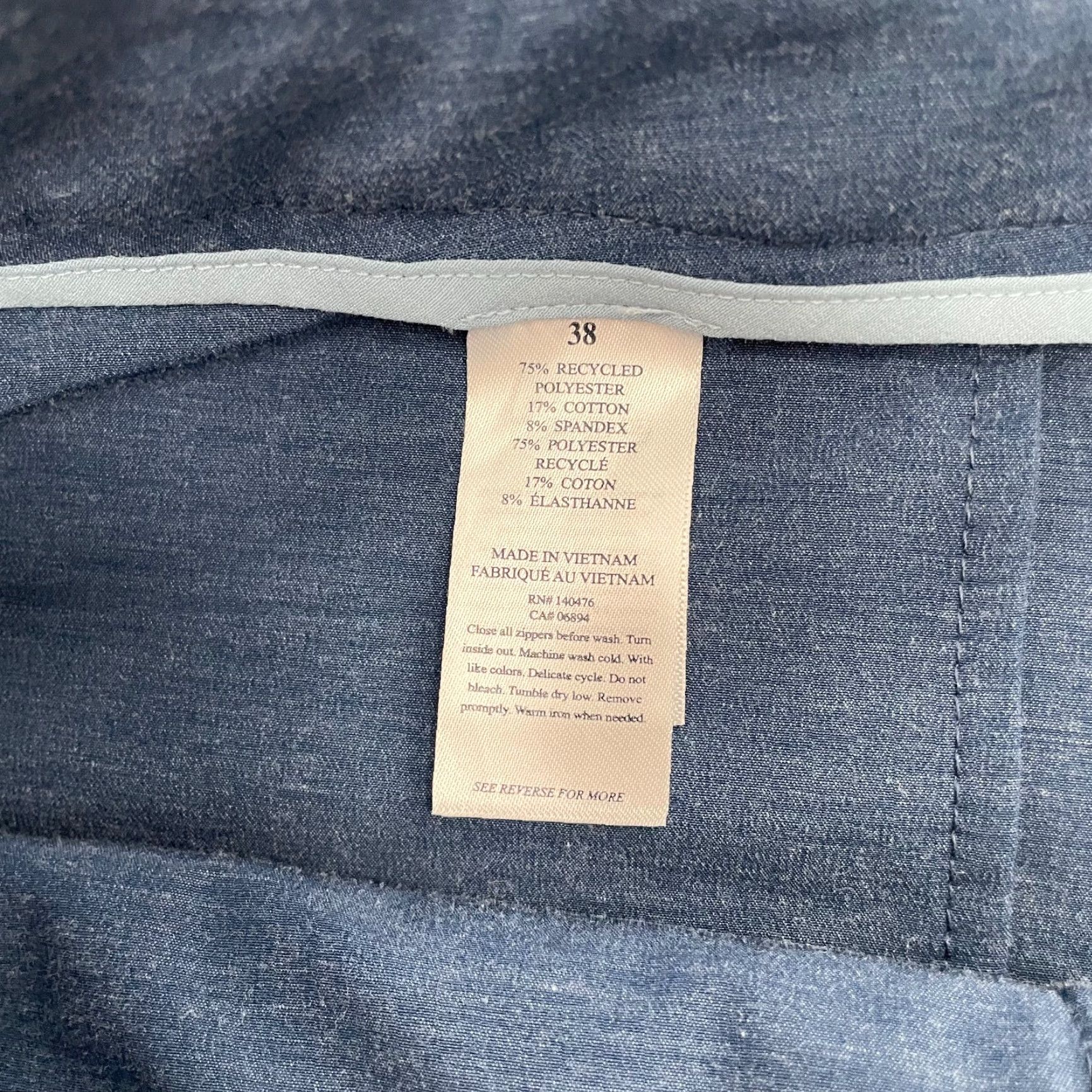 Faherty Faherty All Day Shorts Adult 38 Blue Pockets Drawstring Logo Stretch Cotton Blend Polyester Spandex Chino Men Mens Regular Size US 38 / EU 54 - 7 Thumbnail