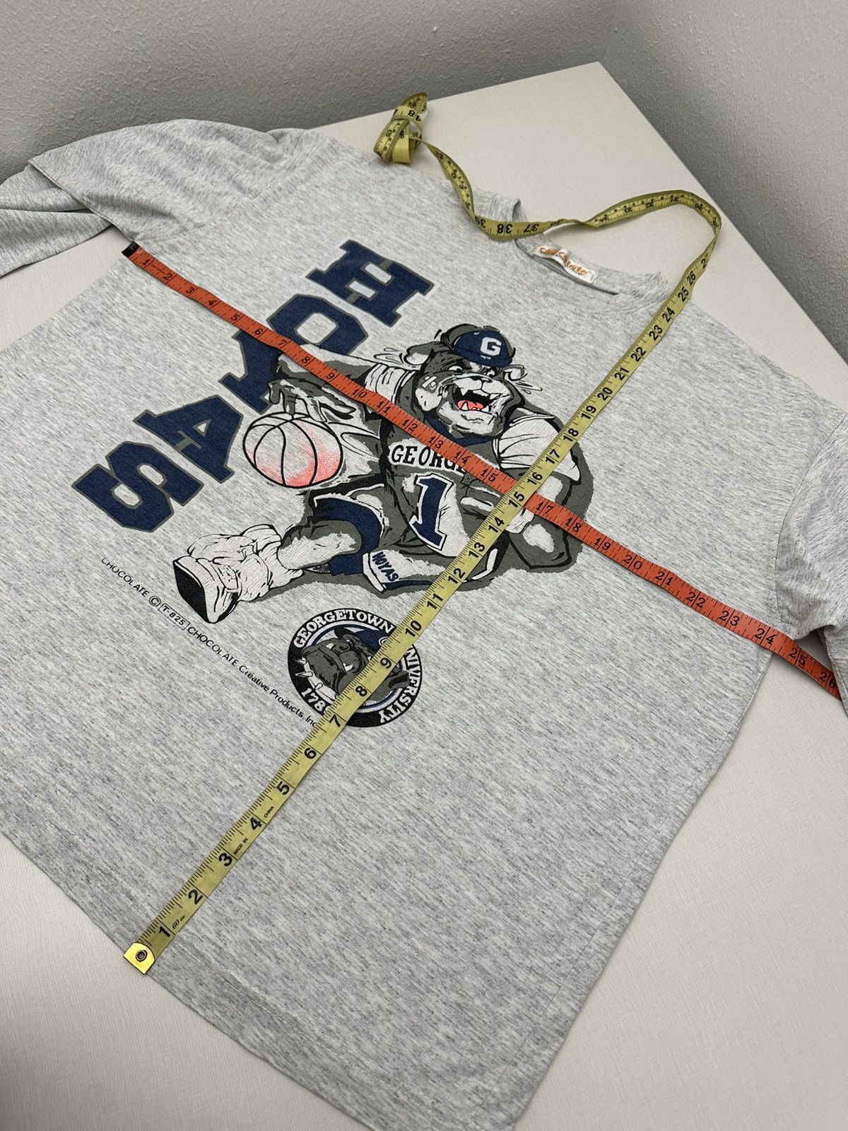 Chocolate Vintage 90s Georgetown Hoyas Crewneck L/S Tshirt Chocolate Size US M / EU 48-50 / 2 - 3 Thumbnail