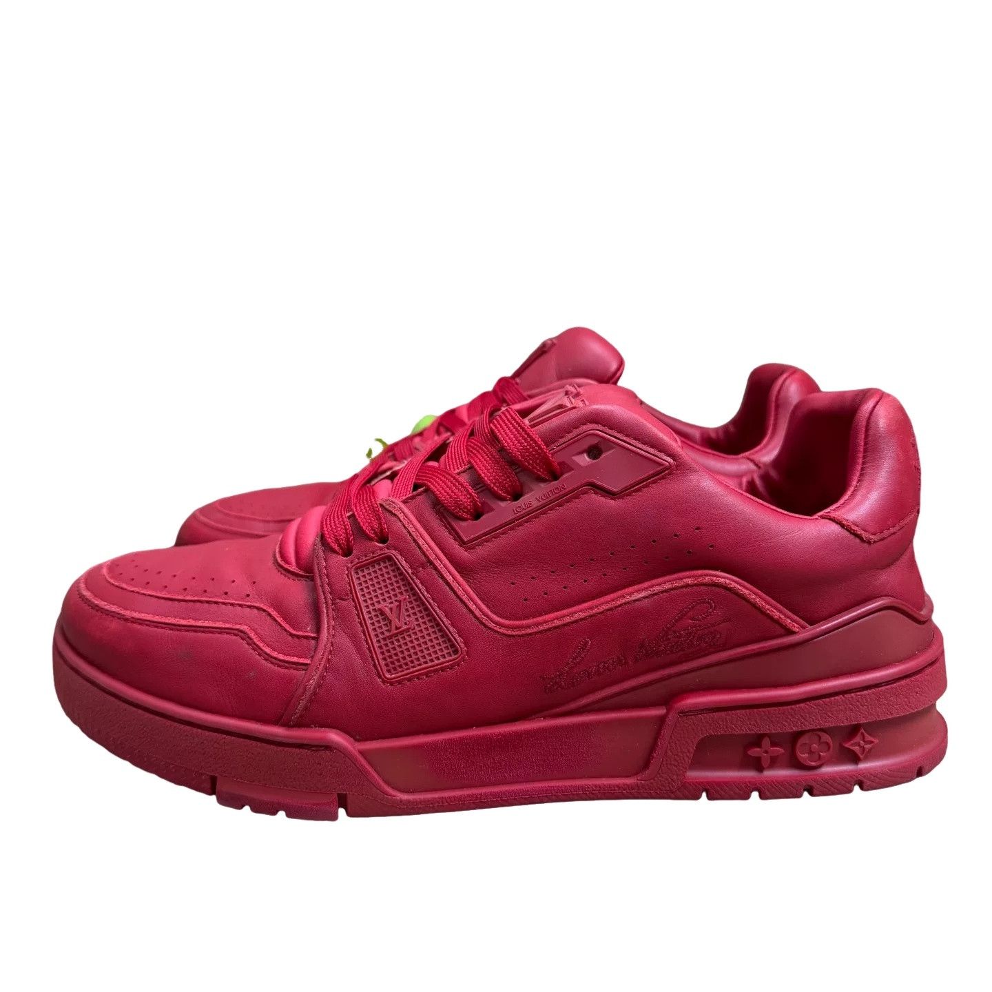 Louis Vuitton Louis Vuitton Red Distressed Trainer Sneakers US 7.5 Size US 7.5 / EU 40-41 - 1 Thumbnail