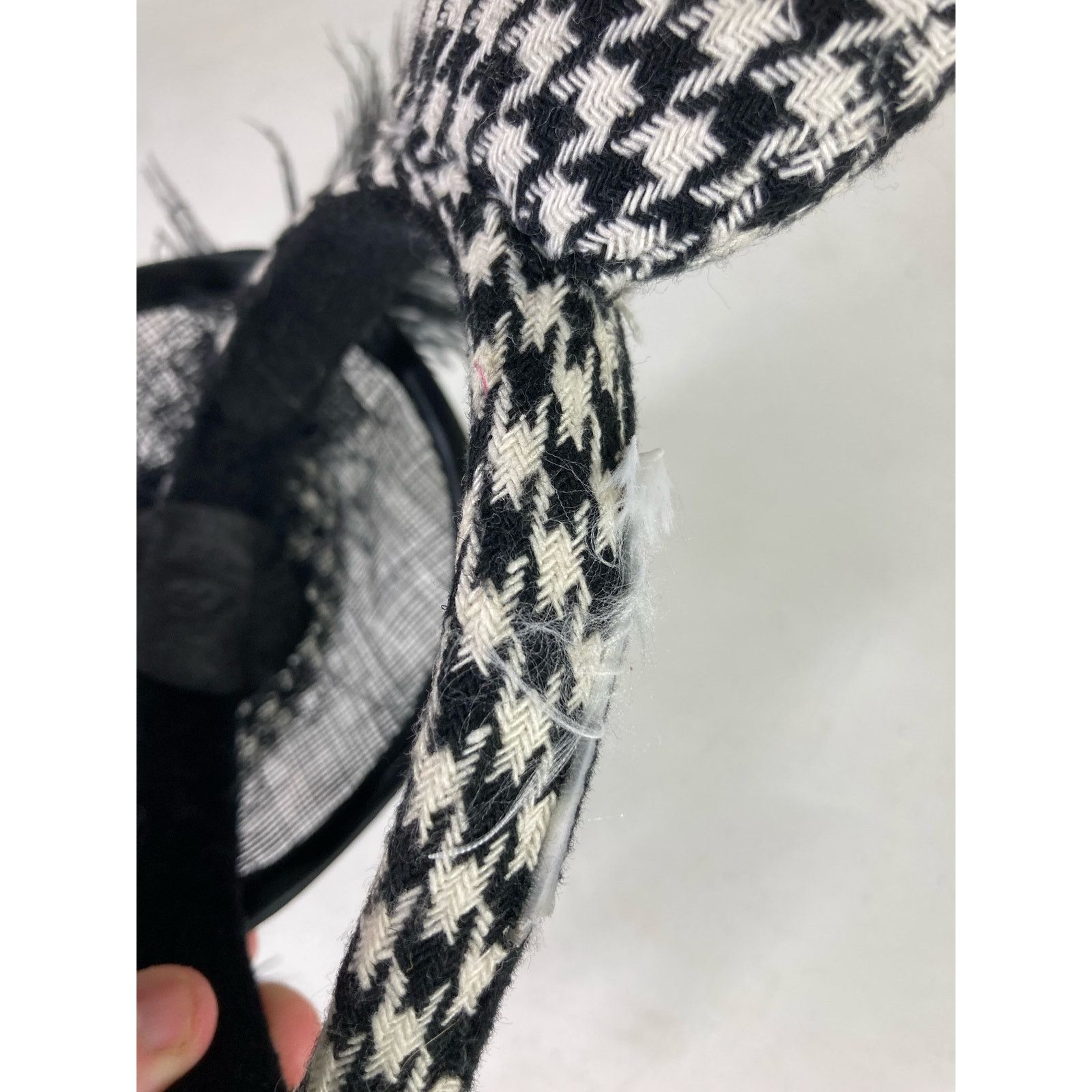 Disney Houndstooth Mickey Ears Black White Disney Parks DAMAGED Size ONE SIZE - 7 Thumbnail
