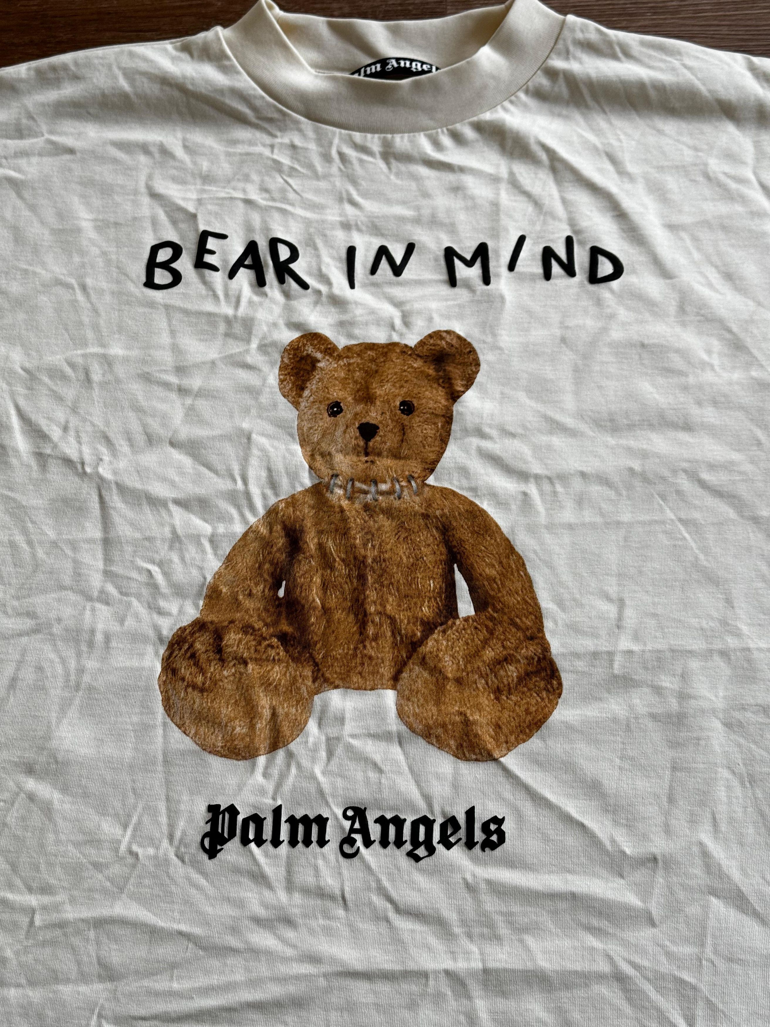 Palm Angels CC000021 Bear In Mind T-Shirt in White Size US M / EU 48-50 / 2 - 2 Thumbnail