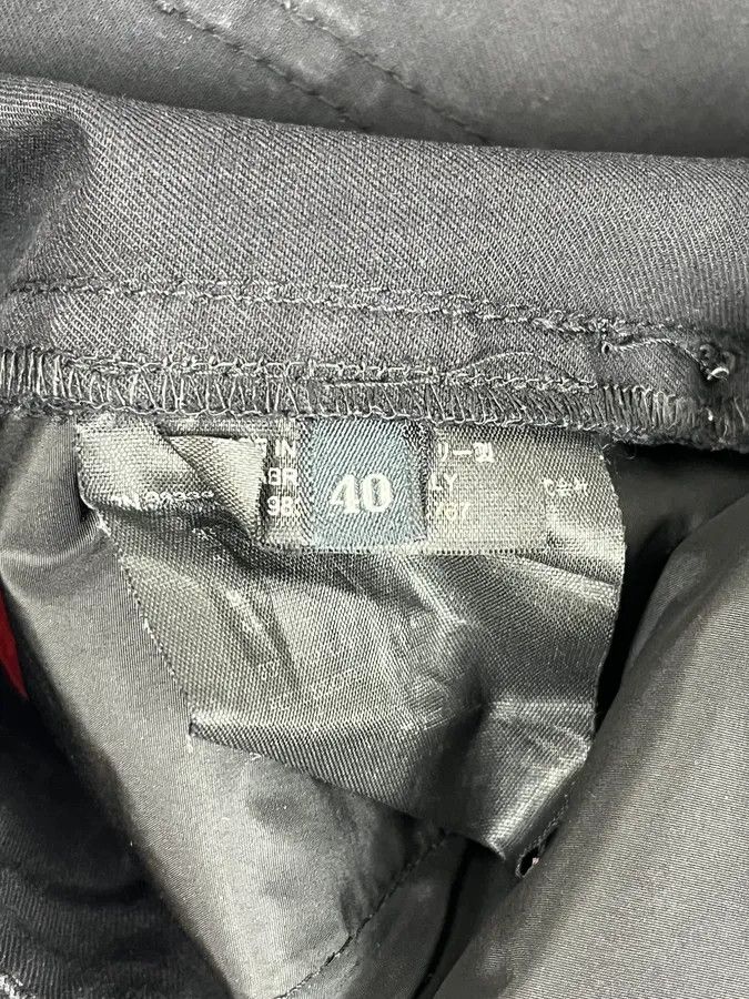 Prada 2000s Prada Black Leather Lines Pants Size 26" / US 2 / IT 38 - 12 Thumbnail