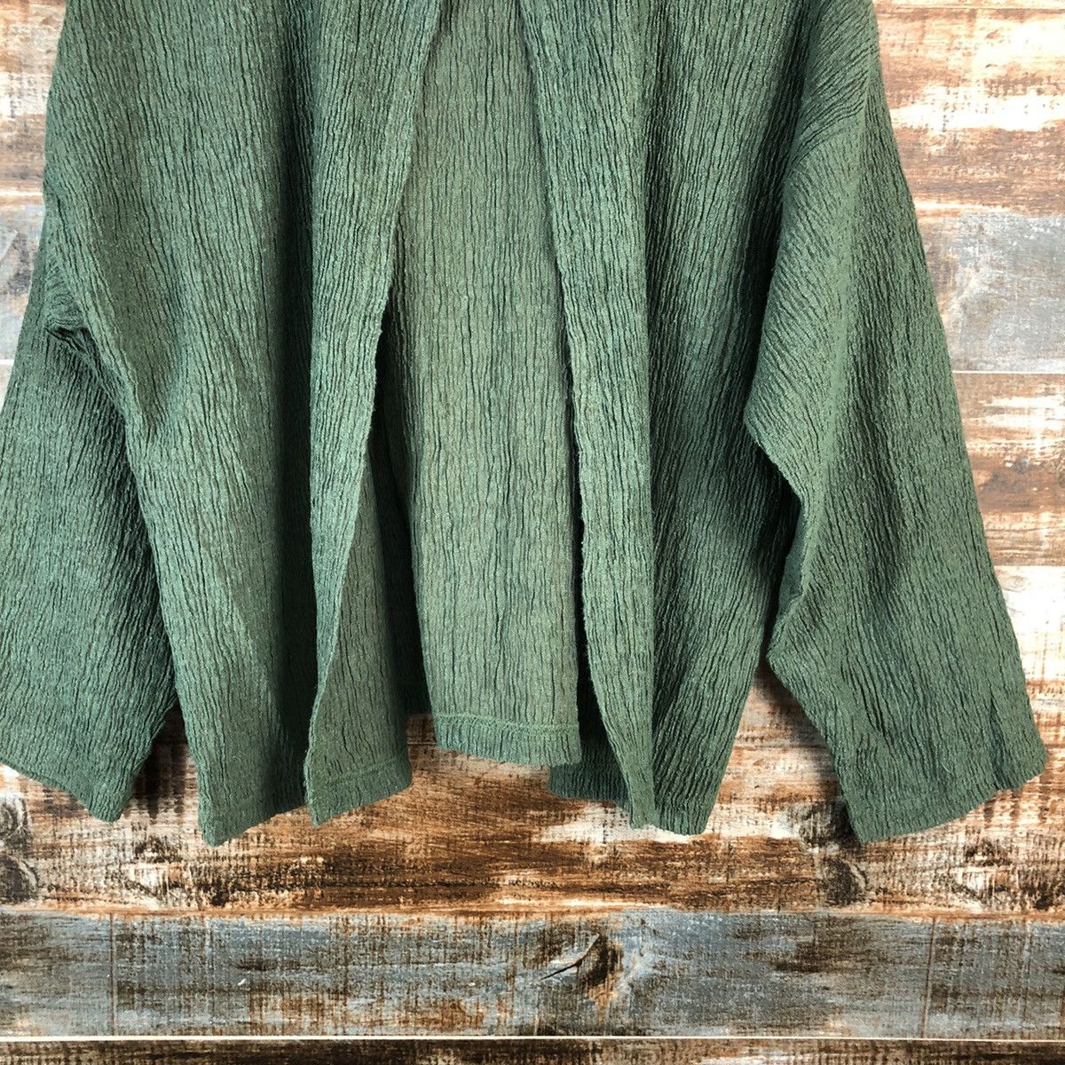 Japanese Brand Keiko Kishi by Nosh Green Cardigan Knitwear #A2473 Size US L / EU 52-54 / 3 - 6 Thumbnail