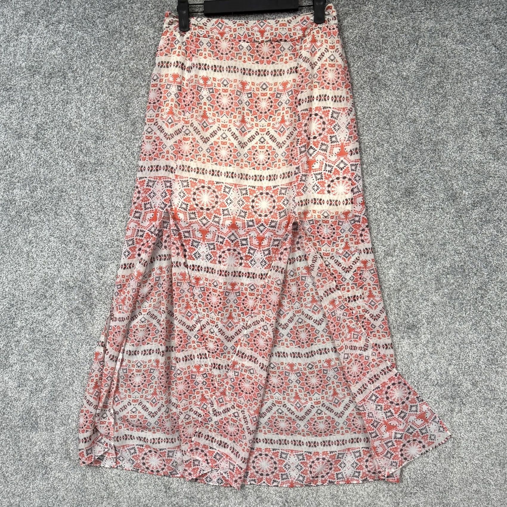 Vintage Maurices Skirt S Semi Sheer Overlay Peasant Boho Festival Resort Flowy Beachy Size 28" / US 6 / IT 42 - 4 Thumbnail