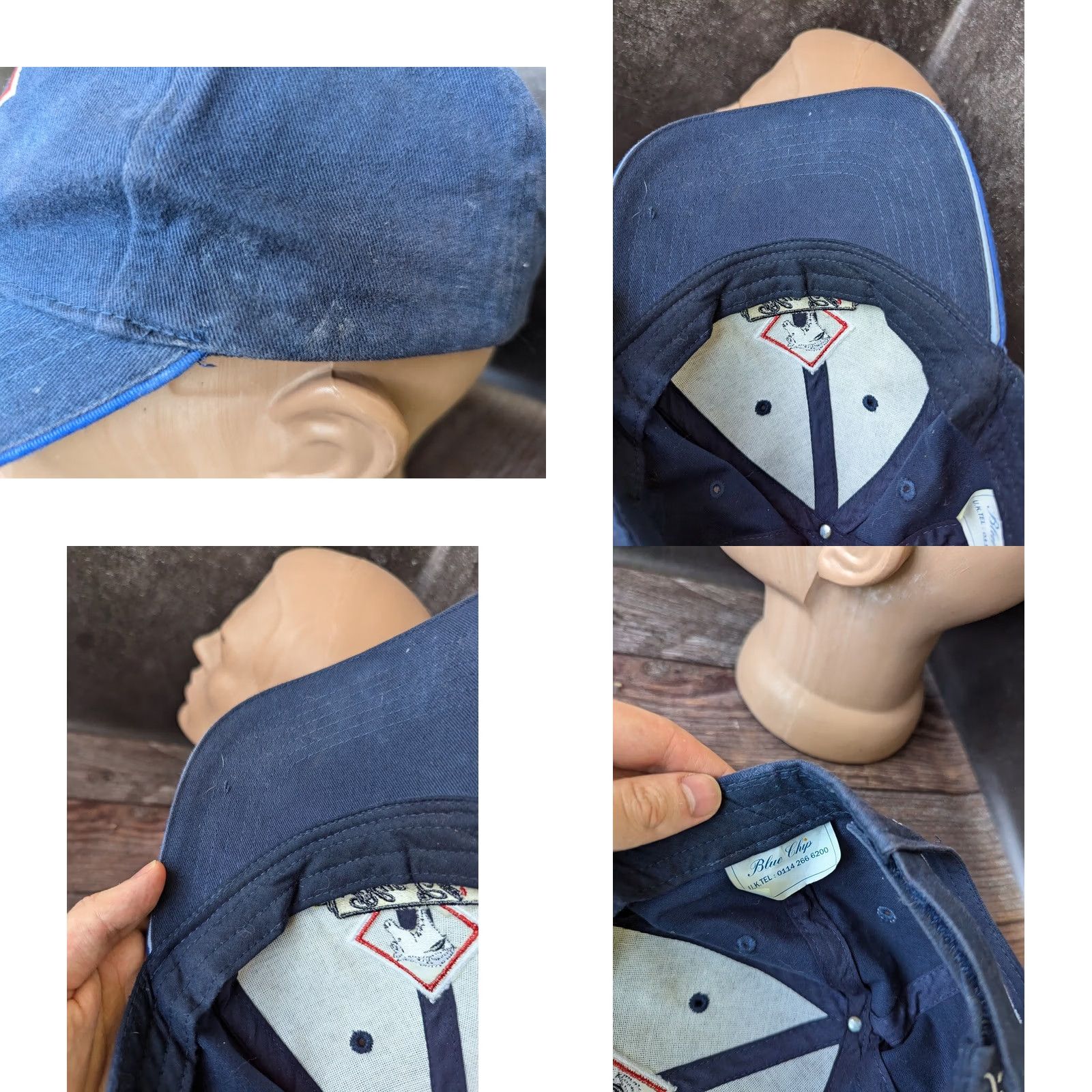 Vintage Blue Chip Feed Blue Baseball Cap Men One Size Blue Baseball Cap Size ONE SIZE - 9 Thumbnail