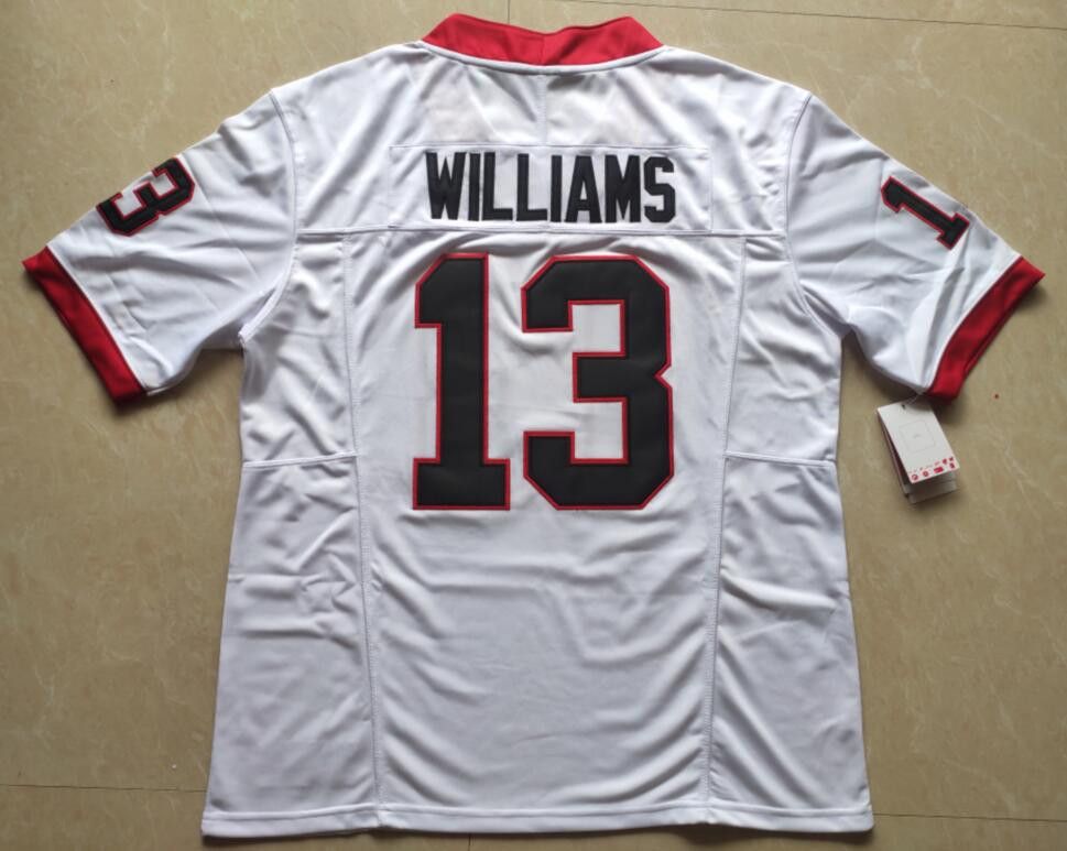 Other Men UGA Georgia Bulldogs #13 Mykel Williams White jerseys Size US M / EU 48-50 / 2 - 1 Thumbnail