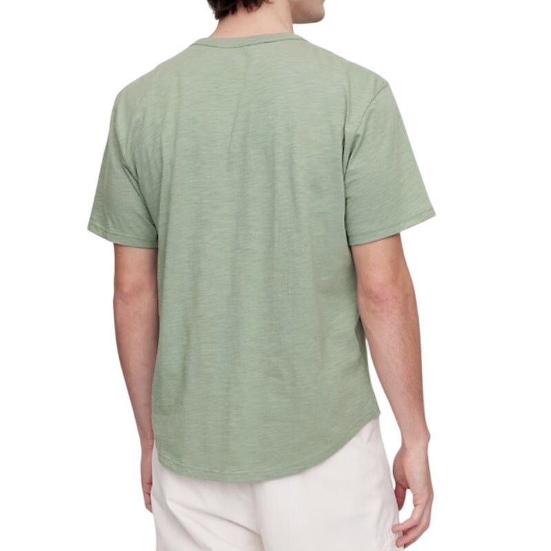 Gap Gap Green Lived-In Relaxed Curved Hem Henley T-Shirt Size US L / EU 52-54 / 3 - 2 Thumbnail