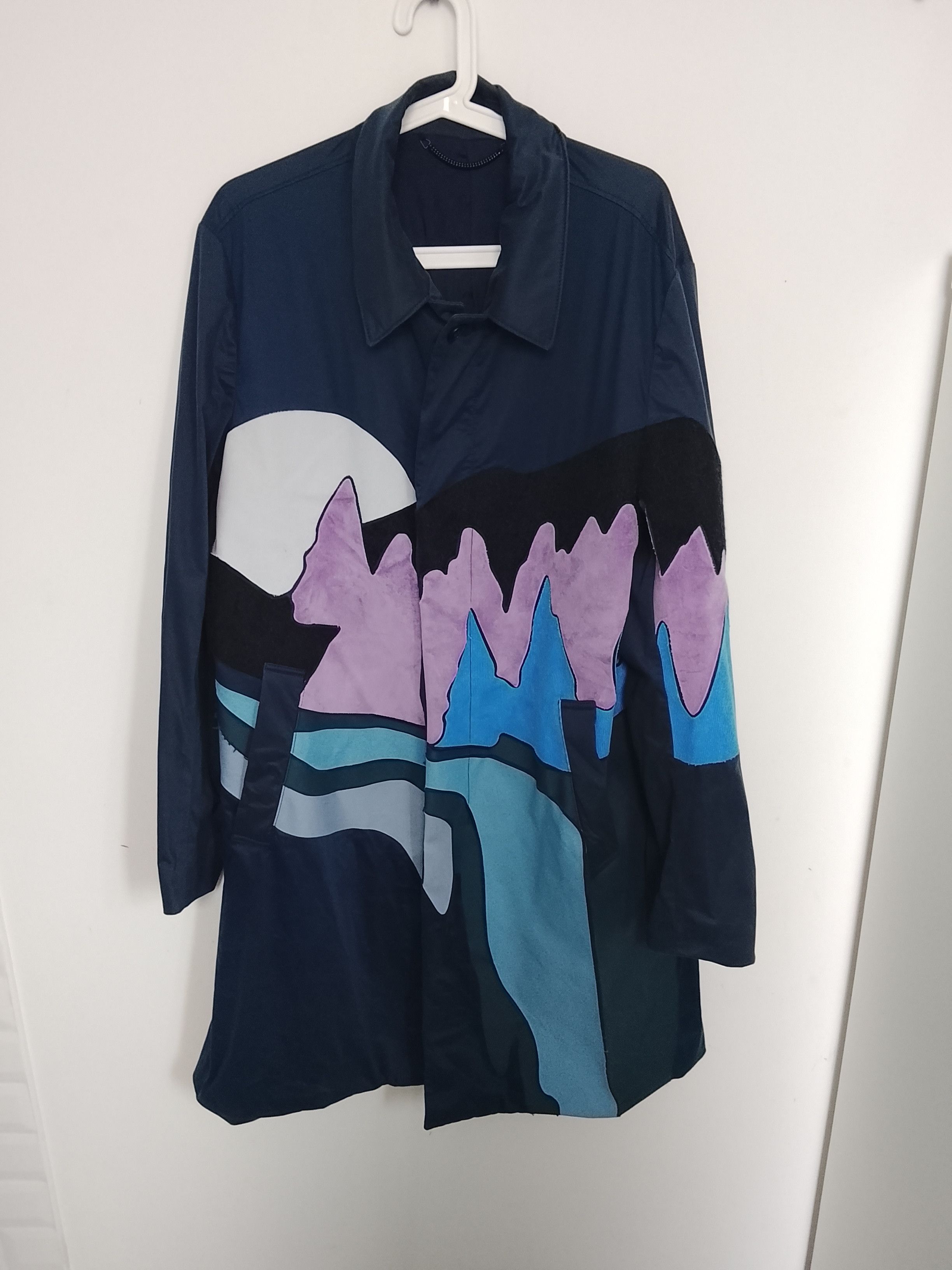 Kenzo Vintage Kenzo Paris Artistic Coat – Landscape Appliqué Size US L / EU 52-54 / 3 - 1 Thumbnail