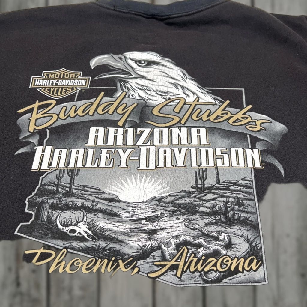 Harley Davidson Harley-Davidson Sweatshirt Men XL Black Phoenix AZ Flames Ride Hard Graphic Print Crew Neck Biker Motorcycle Pullover Size US XL / EU 56 / 4 - 1 Thumbnail