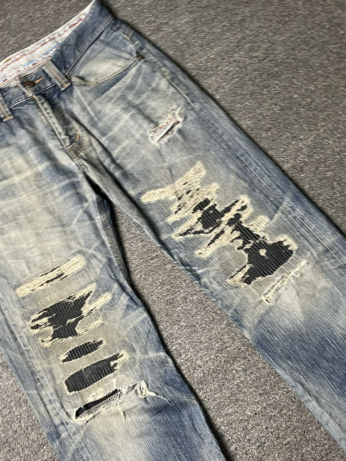 Edwin × Vintage Exclusive Vintage Edwin Distressed Denim (89) Size US 34 / EU 50 - 3 Thumbnail
