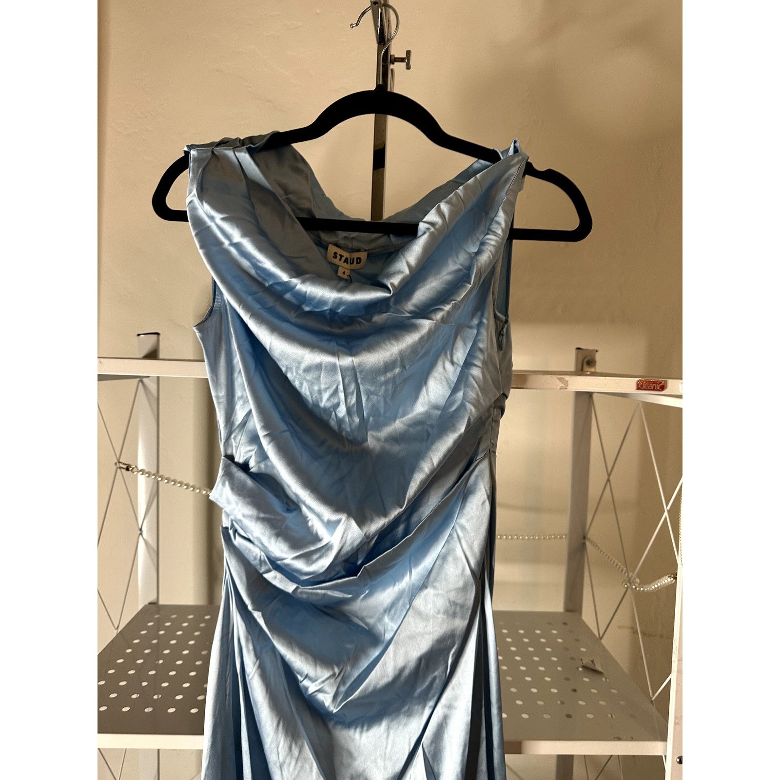 Staud STAUD Phare Silk Dress Cloud 4 Size S / US 4 / IT 40 - 2 Thumbnail