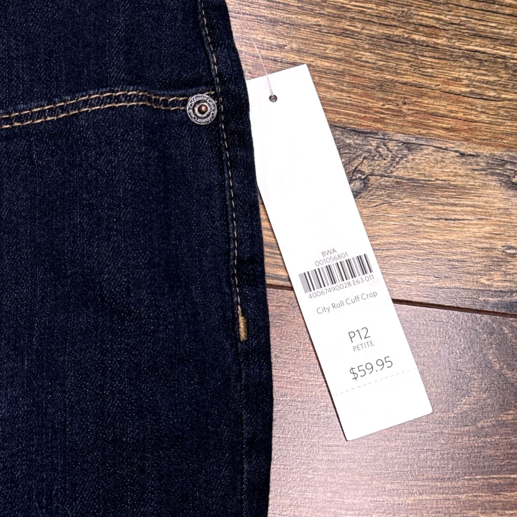 Coldwater Creek Coldwater Creek Jeans Cropped City Womens 12P Petite Mid Rise Stretch Denim Blue 5-Pocket NWT Size 34" / US 12 / IT 48 - 6 Thumbnail